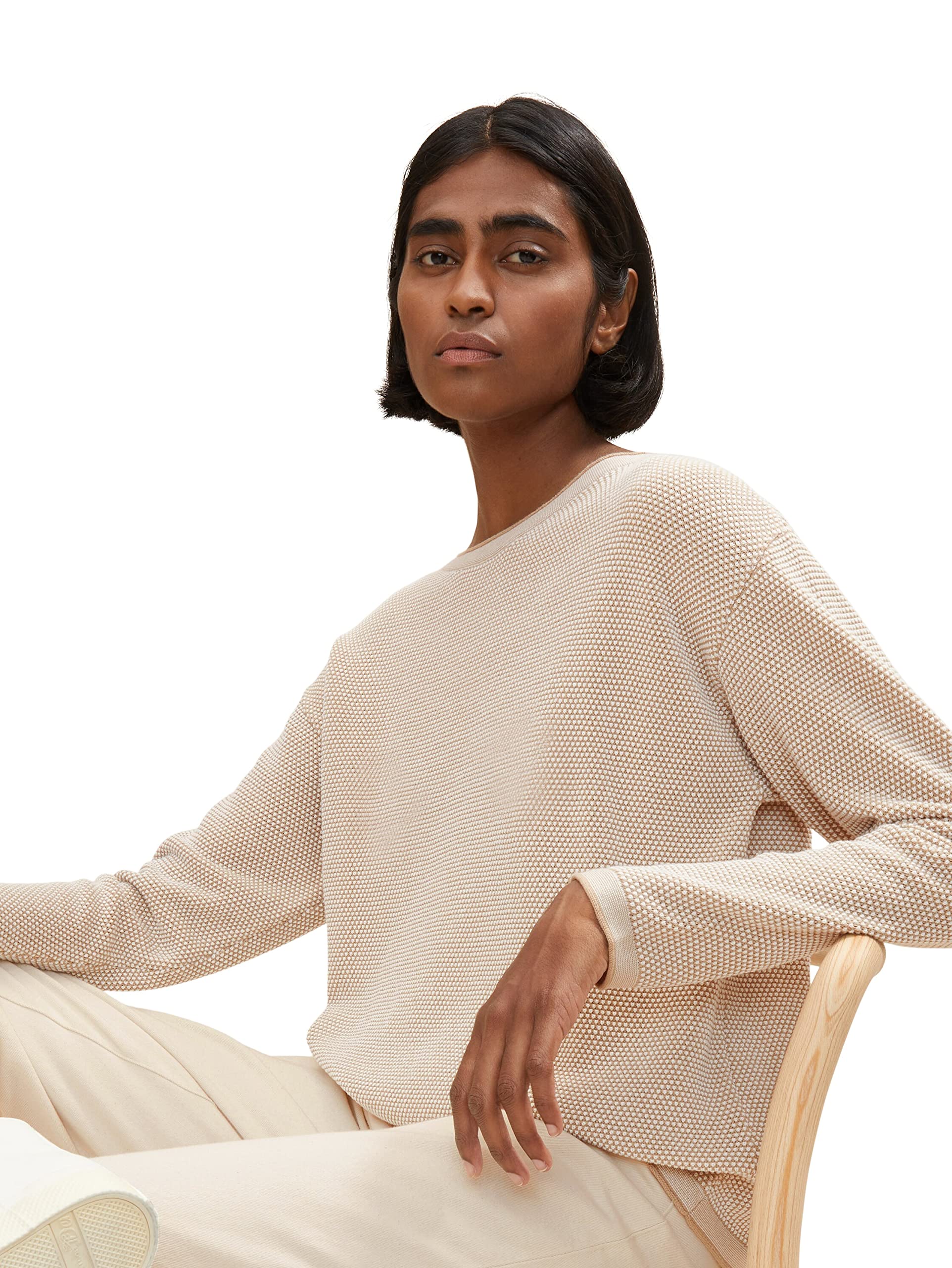 TOM Tailor 1030507 Sudadera con Detalle Fruncido Mujer (Pack de 1)