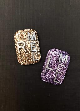 Rectangle Glitter Xray Markers, with Initials
