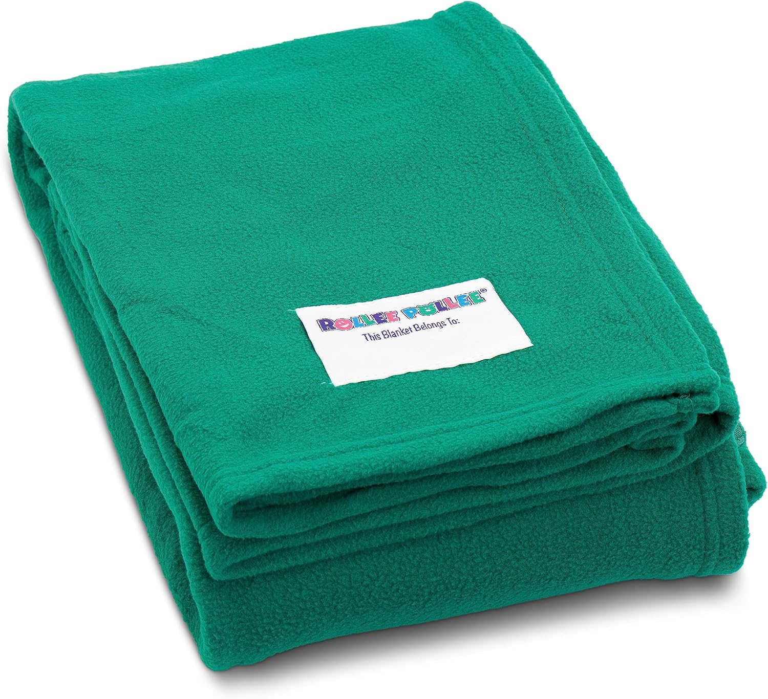 ROLLEE POLLEE Northwest Green Sleeping Blanket for Kids with Elastic Corner Straps - Super Soft Anti-Pill Fleece Blanket for Cots and Mats - Cozy Nap Time Solution for Children, 50" x 55"