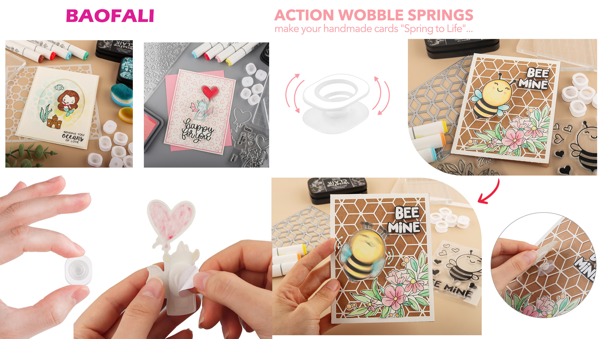 Action Wobblers For Card Making 72-Piece Mini Action Wobbles Kit - Self ...