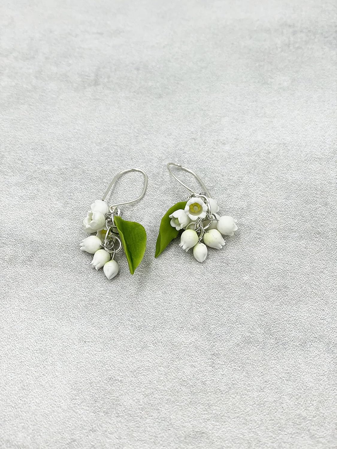 Lily of the valley flower earrings statement nature jewelry - Image 6