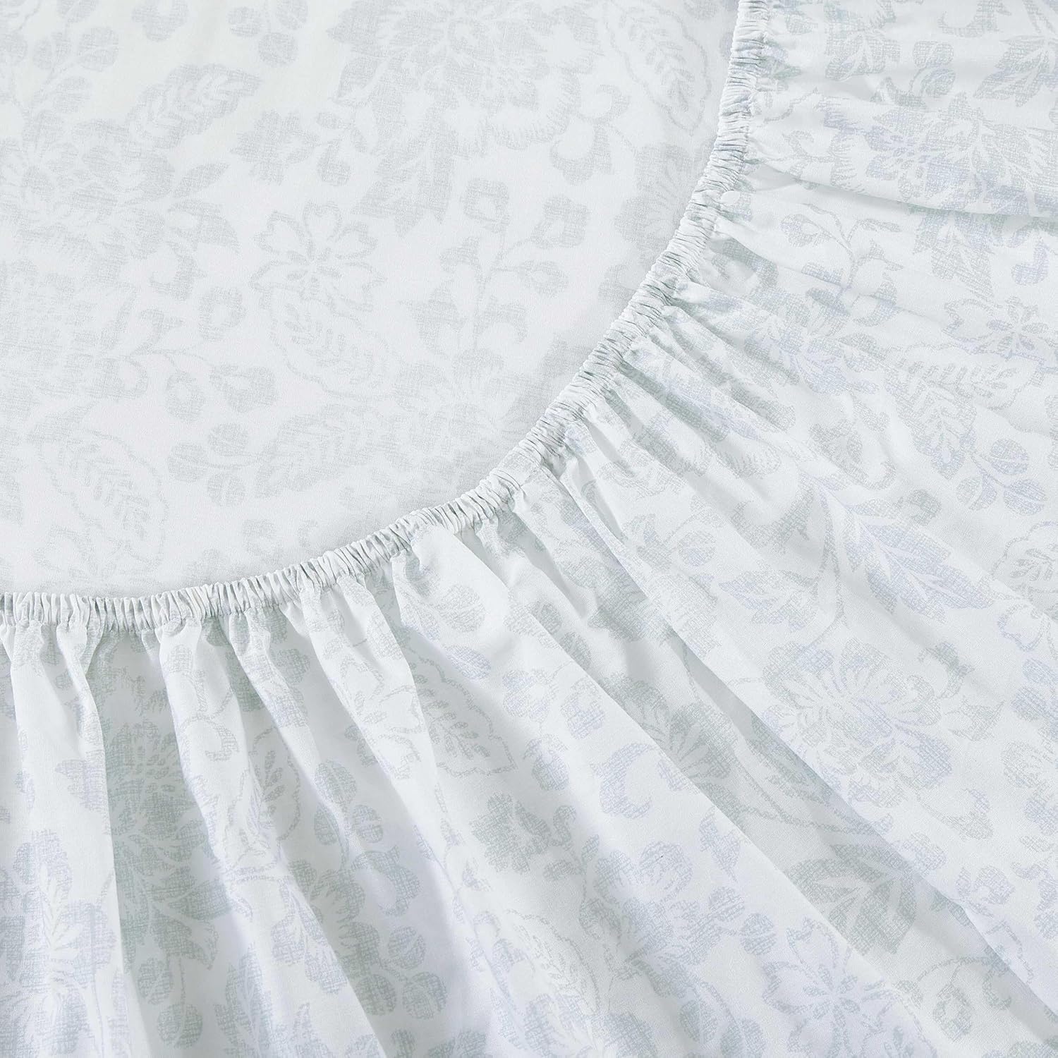 Stone Cottage - Sheet Set, Crisp & Breathable Percale Cotton Bedding with Matching Pillowcases, 200-Thread Count, Deep Pocket, Vintage Inspired Home Essentials (Mae Sag Green, Queen)