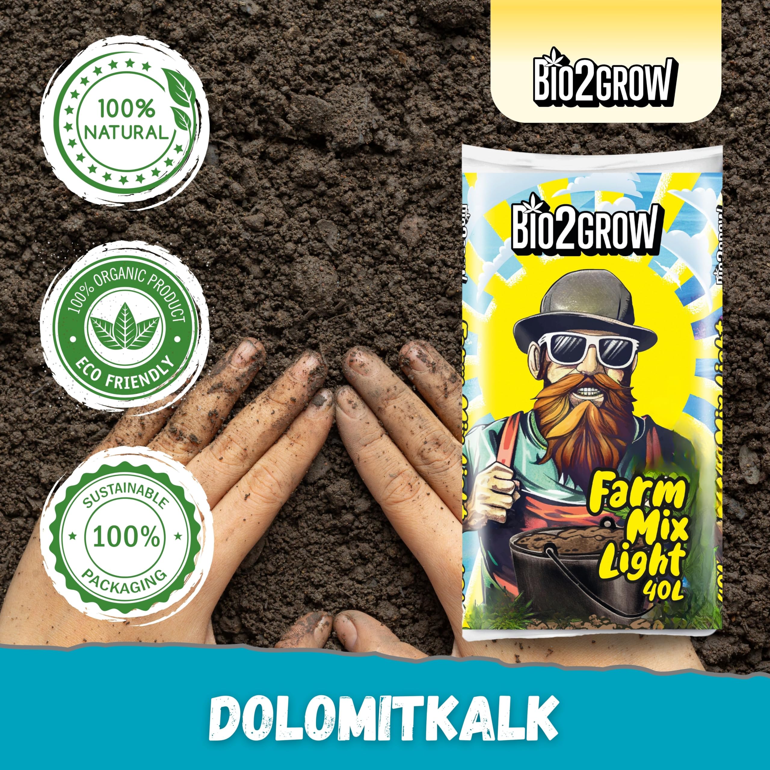 Bio2Grow Farm Mix Light 160 l, 4 worki, ziemia do kwiatów do wnętrz i na zewnątrz, lekka mieszanka