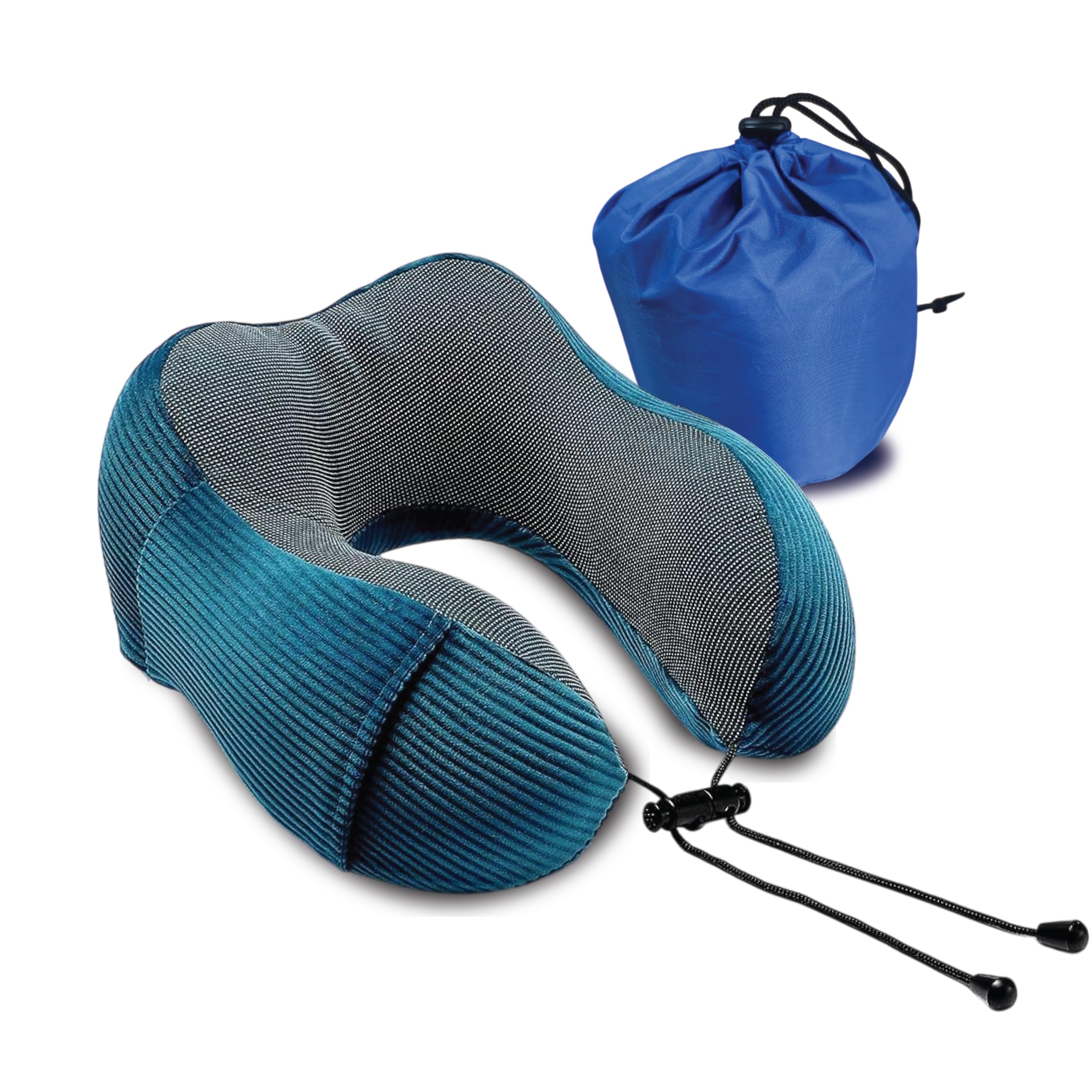 nexlev Travel Neck Pillow | Orthopedic Premium Memory Foam | for Airplane, Car, Train, Office use & Cervical Pain | Machine Washable | 360 Support | Carry Pouch for Storage | NP-01-picture-28