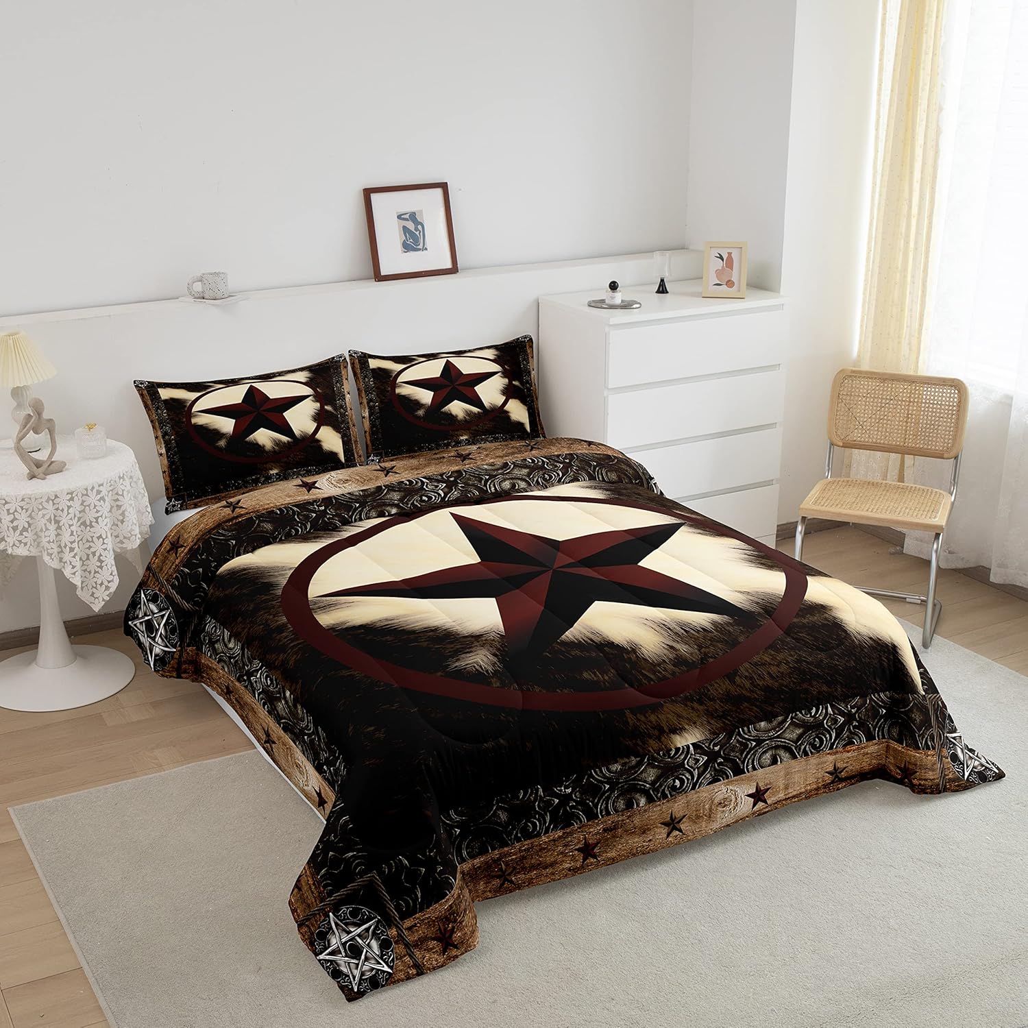 Erosebridal Texas Star Blanket + Comforter Twin