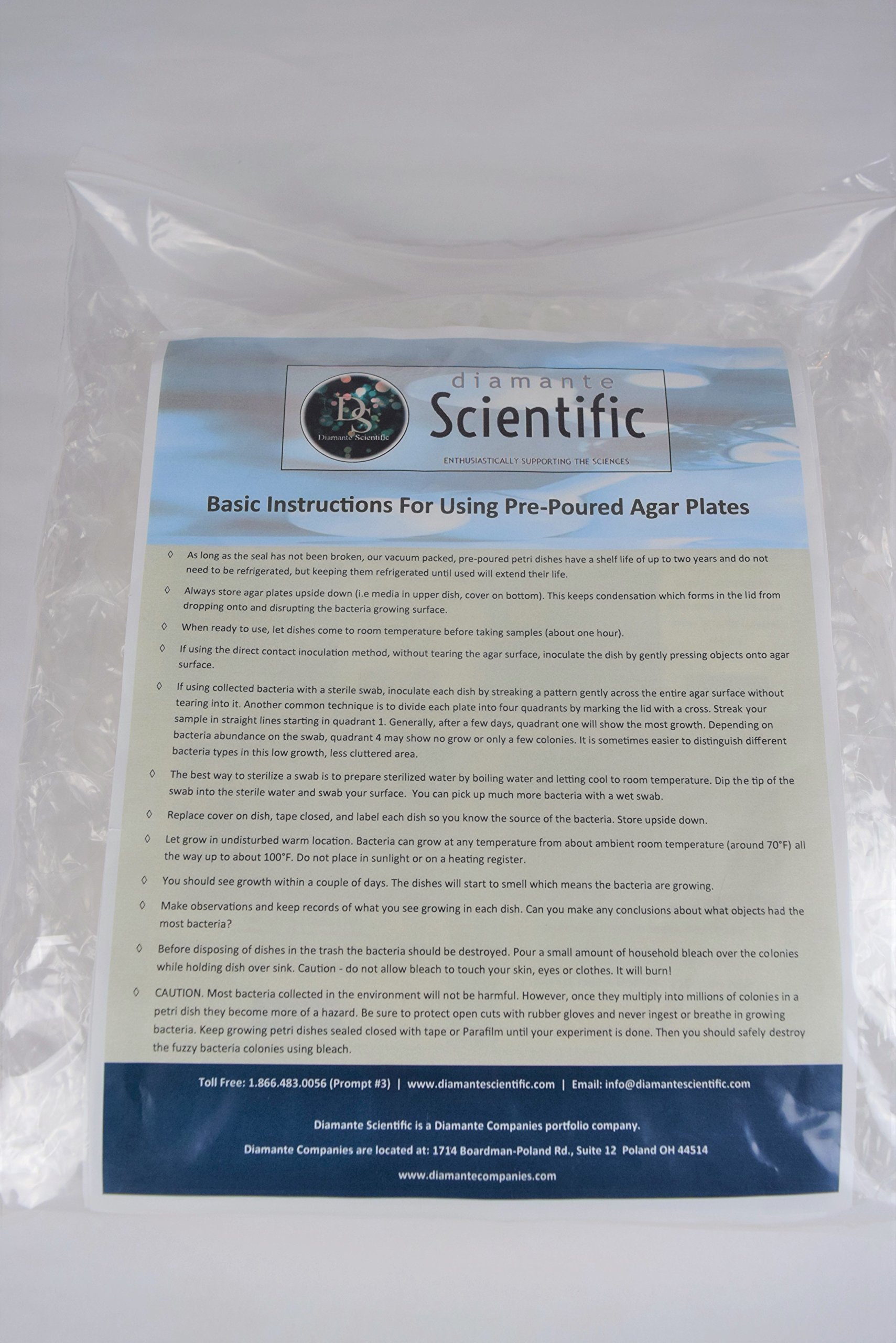 Yeast Peptone Dextrose Agar (YPD), (10Pack), PrePoured, FlatPacked