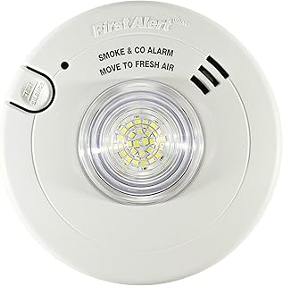 BRK 7030BSL Hardwired Hearing Impaired Combination Alarm with Led Strobe Light, White