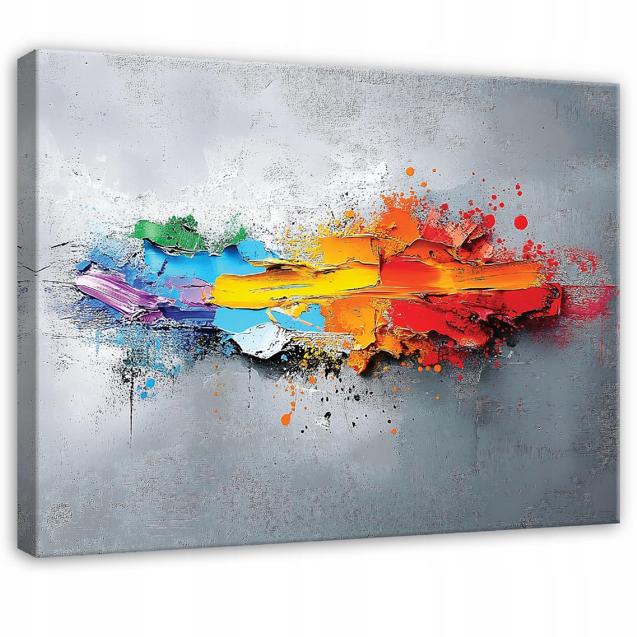 WallArena - Canvas Art - Abstract - 120x80 cm Prints - Picture On Canvas - XXL Large Wall Art For Living Room & Bedroom - Modern Living Room Wall Art - Art Canvas Print Colorful modern art