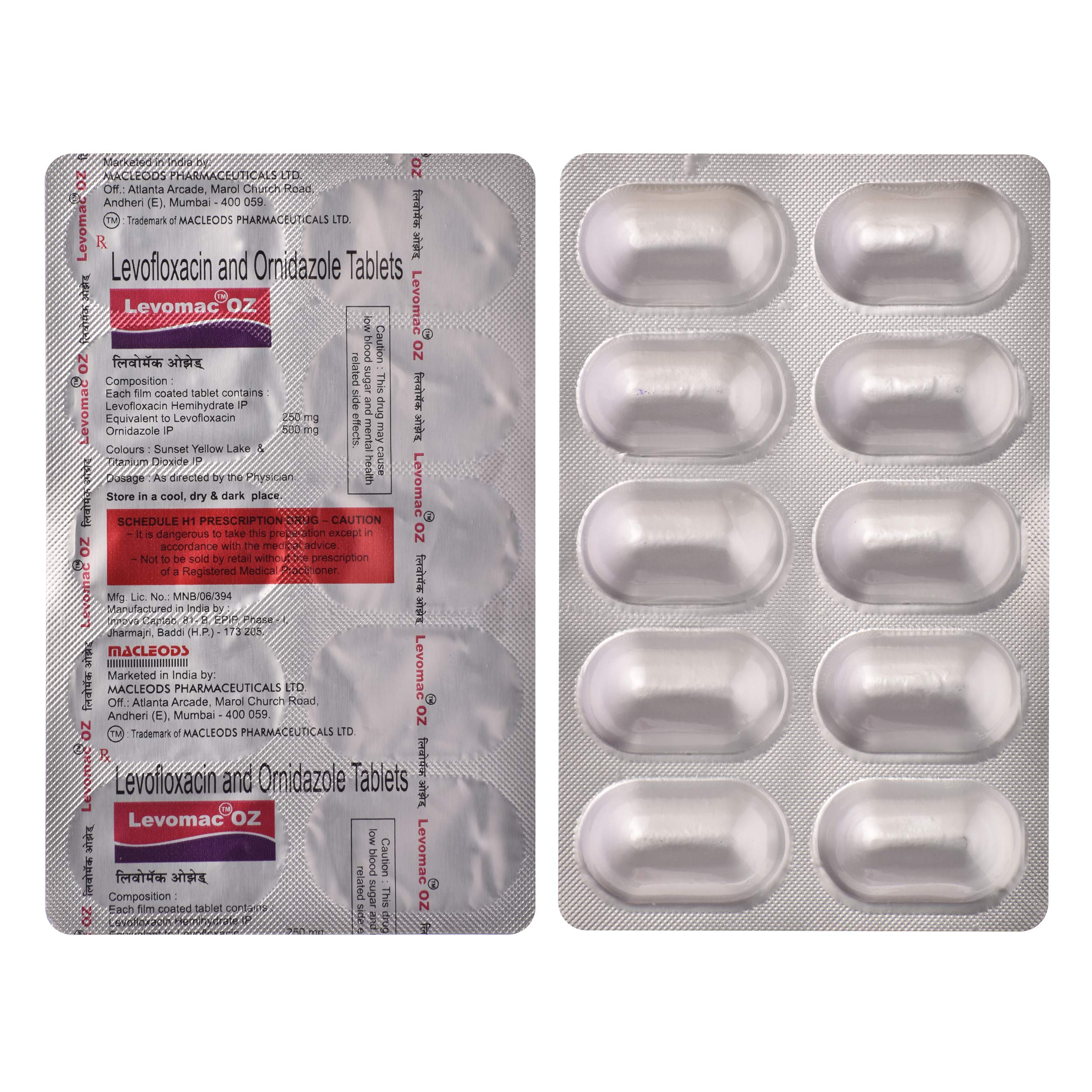 Levomac OZ - Strip of 10 Tablets
