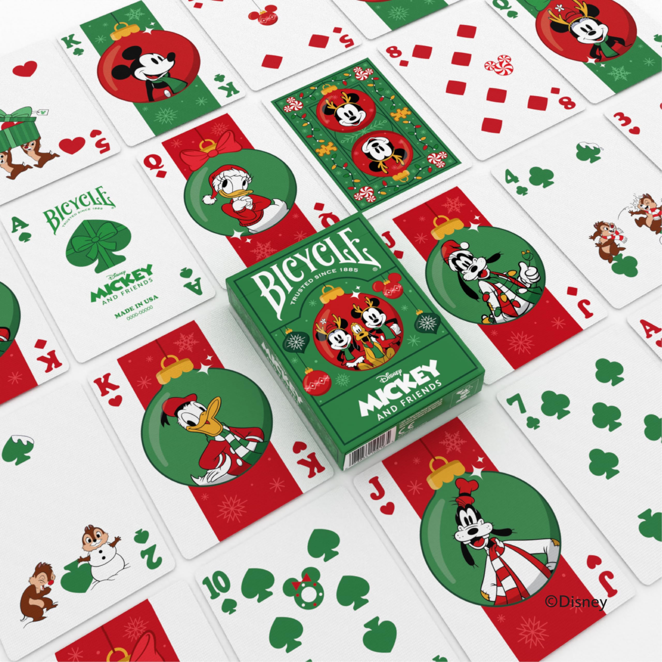 Bicycle Disney Mickey & Friends - Carte da gioco per le vacanze, mazzo di