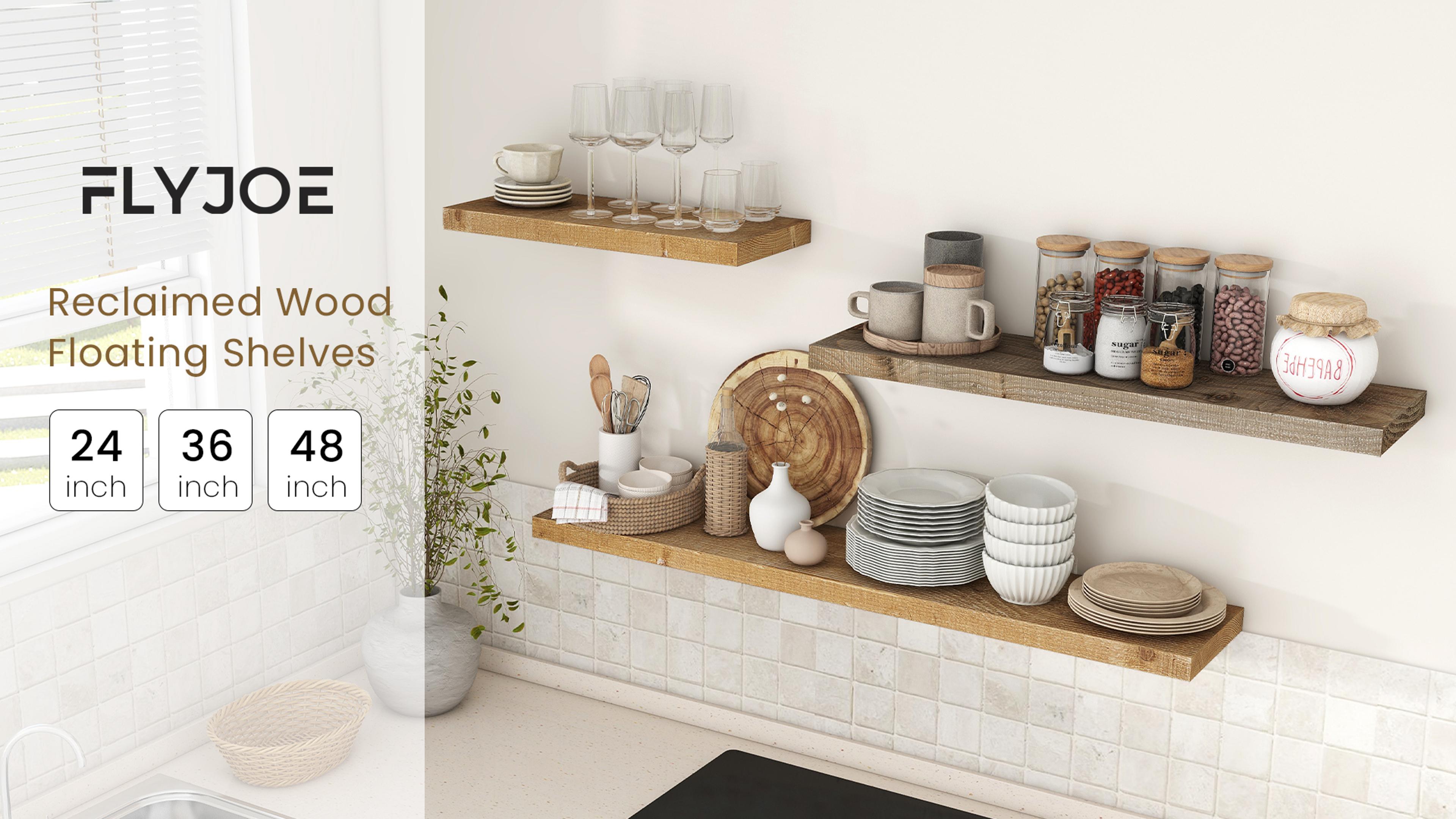 Amazon.com: FLYJOE Floating Shelves, 8 Inch Deep Rustic