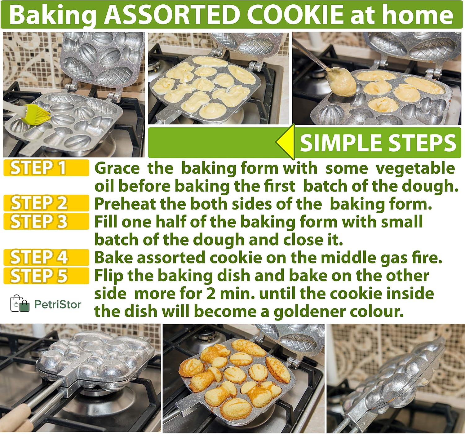 Assorted Cookies Without Filling - 11 Aluminum Marker Pastry Baking Tool