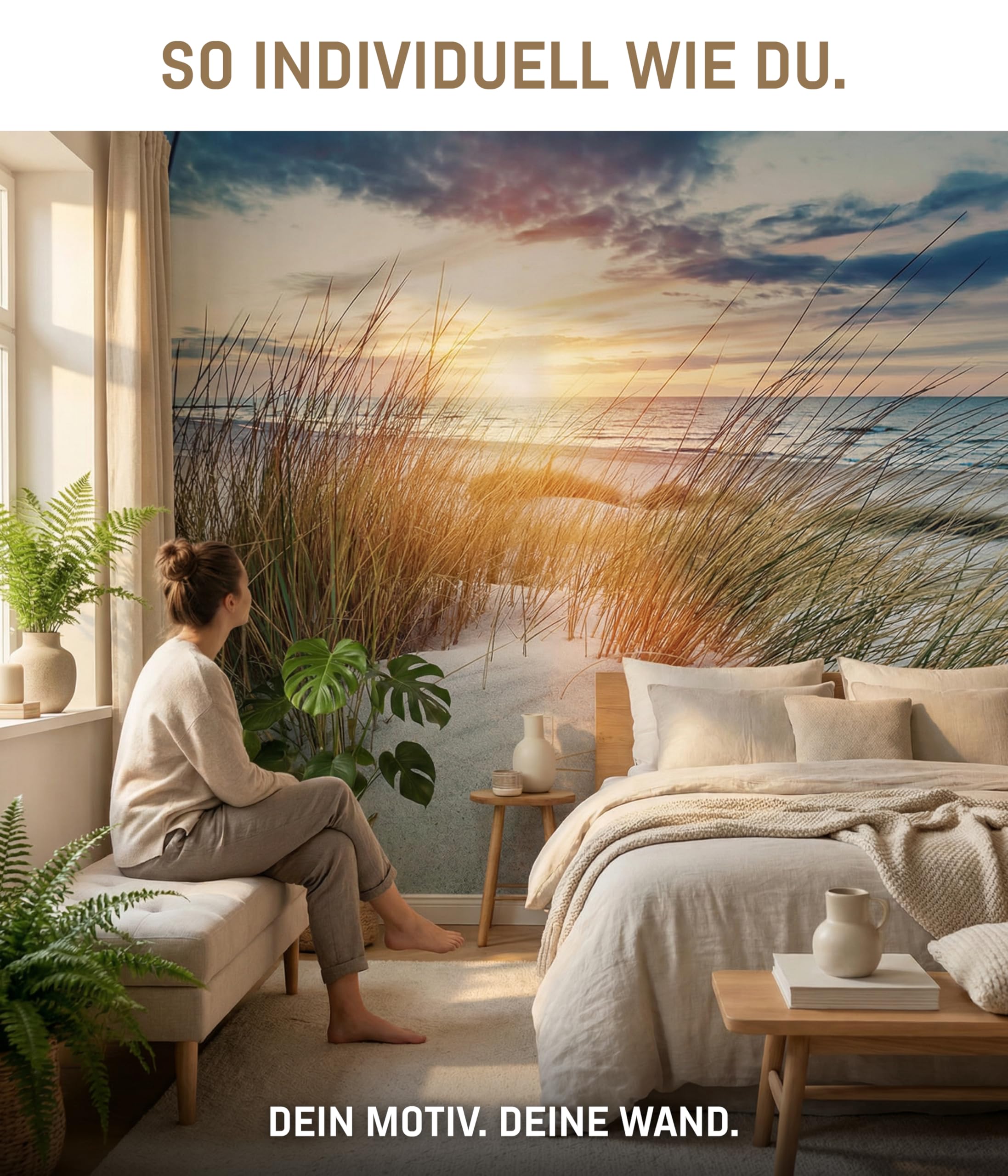 papermoon® Vlies Fototapete inkl. Kleister - Moderne XXL Wandtapete mit brillantem Farbdruck – Leichte & saubere Verarbeitung – Für Wohnzimmer, Schlafzimmer, Büro & Flur – Made in Germany