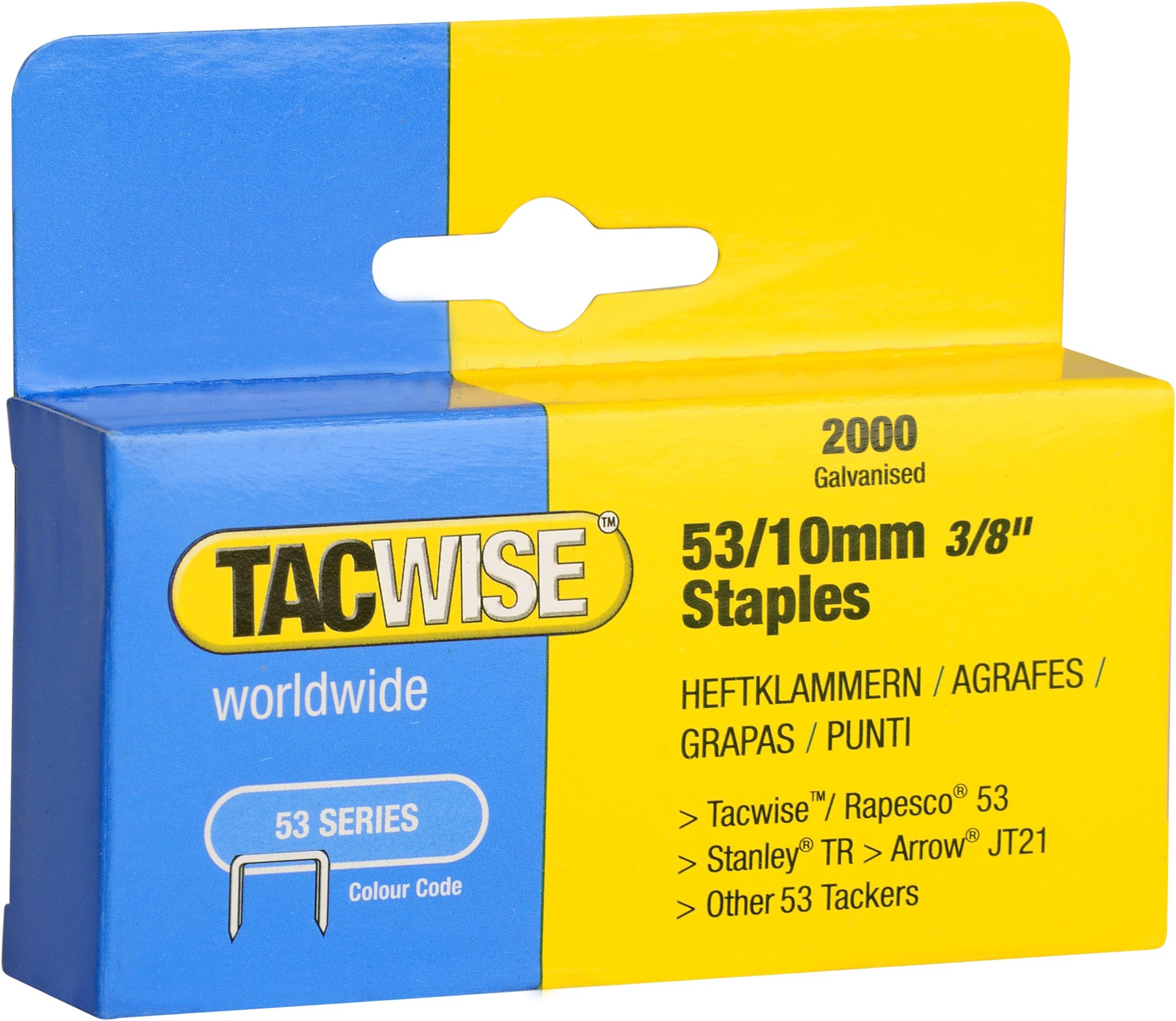 0336 Type 53 / 10 mm Galvanised Staples, Pack of 2000
