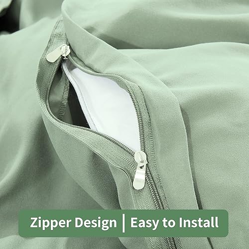 Miniatura 7 de ROYALAY Funda de edredón extragrande de 120 x 120 pulgadas con cierre de cremallera, funda súper suave y transpirable para edredón con 8 lazos en