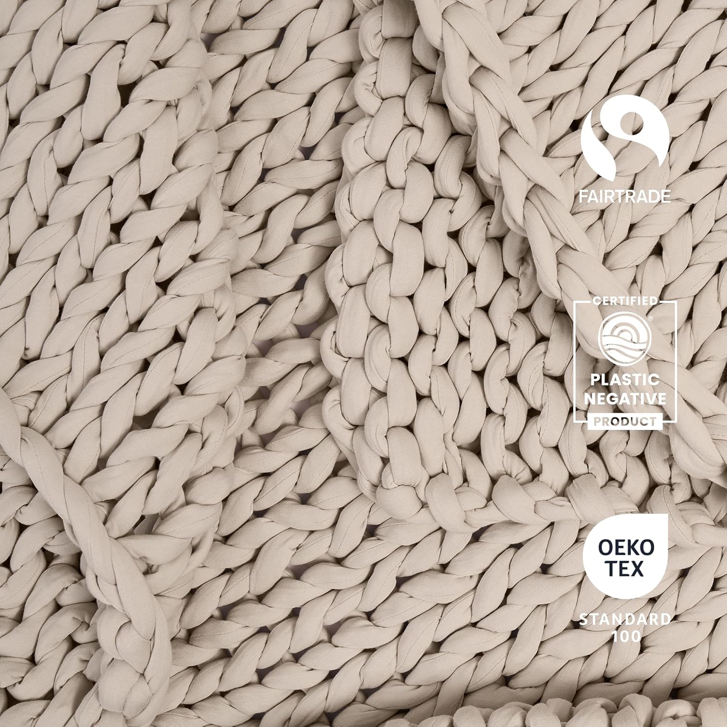 Bearaby Weighted Blanket 15 lbs (40"x72") – Driftwood Blanket Recycled Polyester – Eco-Friendly, Heavy Throw for Adults – Soft, Breathable, Sustainable Comfort - Image 4