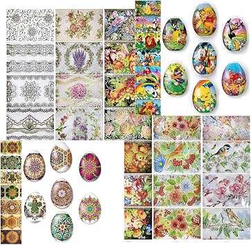Set of 3 Lot 5 + Patterns + Cartoons Thermo Heat Shrink Sleeve Decoration Easter Egg Wraps Pysanka Pysanky