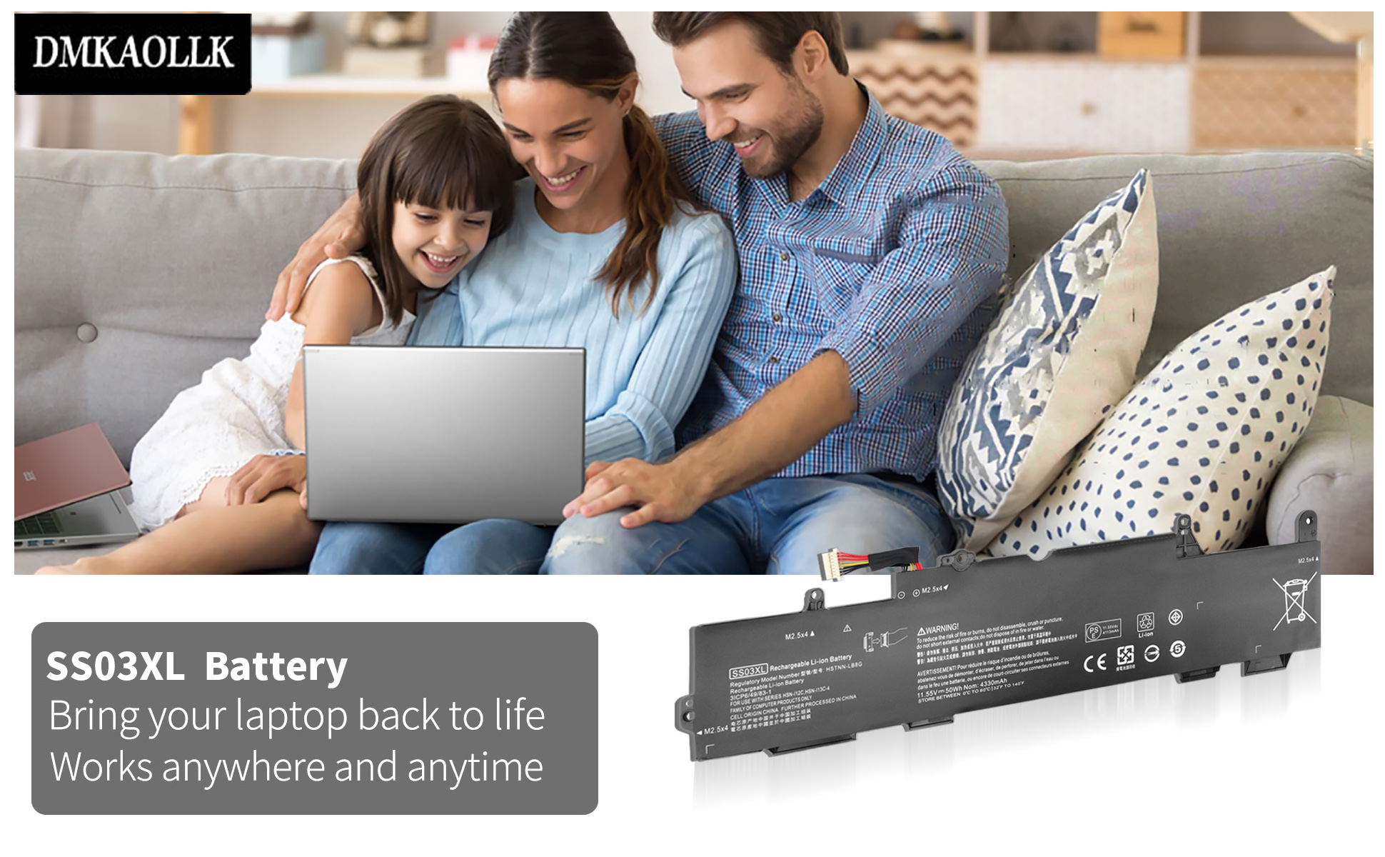 Amazon.com: DMKAOLLK SS03XL 933321-855 Batería para HP EliteBook