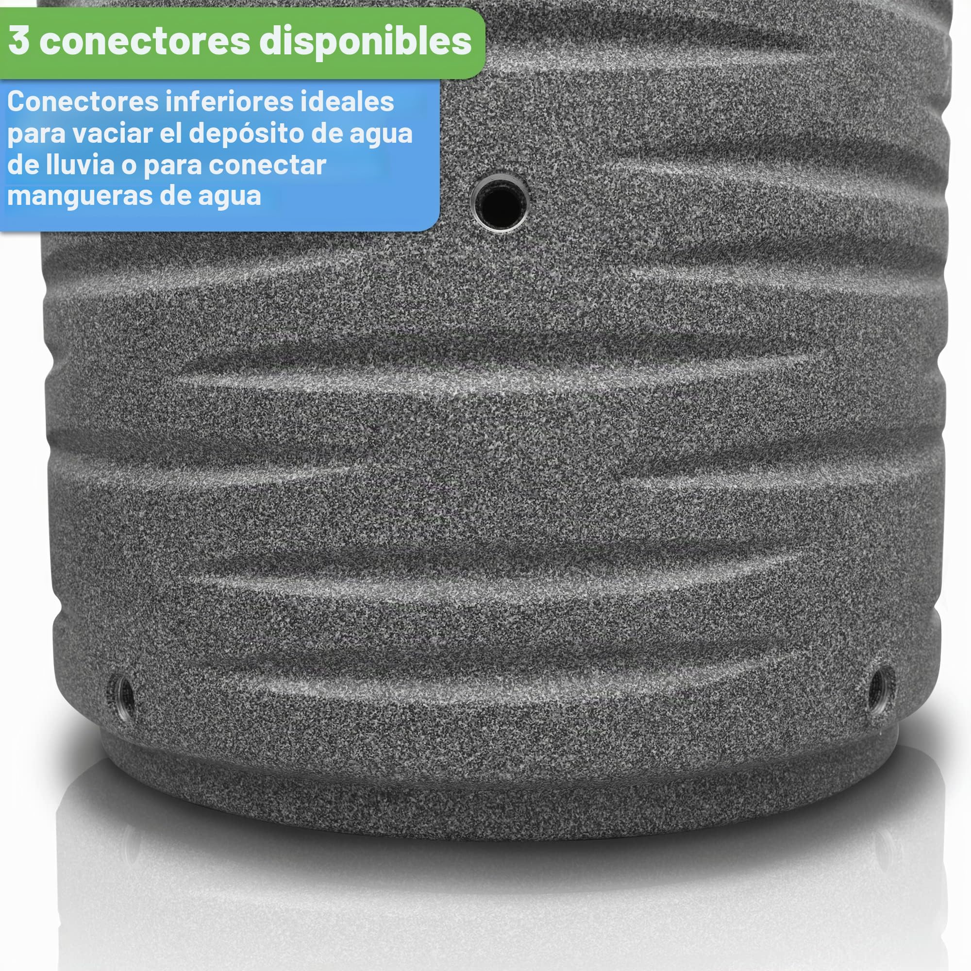 YourCasa Deposito Agua de 290 litros Rosca de Metal - Barril de Lluvia Resistente a Las heladas de plástico – bidon Agua – depósito de Agua para jardín