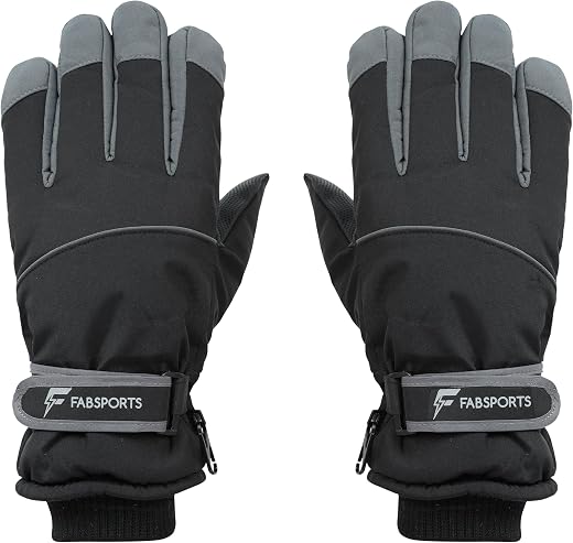 FABSPORTS Warm Winter Gloves (Unisex) | Touchscreen Compatible, Thermal Faux Fur Lined, Water-Resistant for Cycling, Bikin...