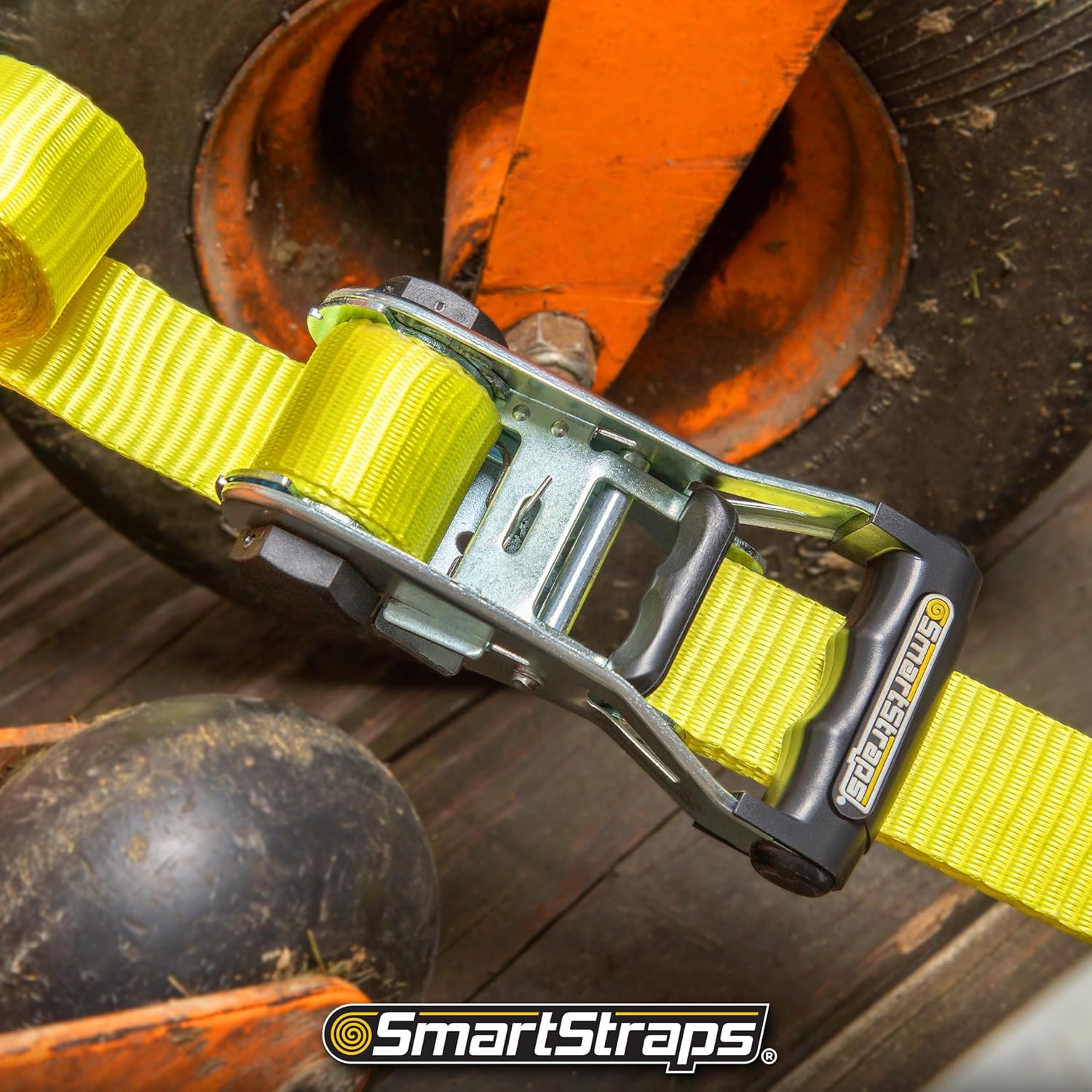 SmartStraps 14’ Ratchet Straps, 2 Pack –5,000lbs Break Strength, 1,667lbs Safe Work Load –Commercial Tie Down Straps for Heavy Duty Cargo, Haul Equipment and Vehicles - Image 5