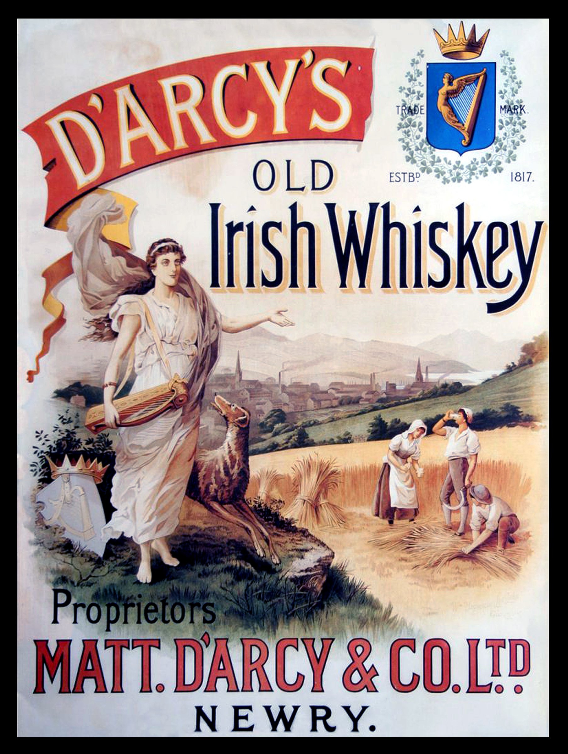Irish Whiskey Sign Metal Plaque Aluminium Pub Tiki Home Bar Man Cave Cafe Wall Beer Shed Retro Ref1657 (10X8 inches (Approx)25cmx20cm) โ image 1