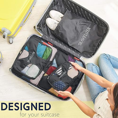 Miniatura 6 de Juego de 5 organizadores de equipaje de viaje para bolsa y maleta