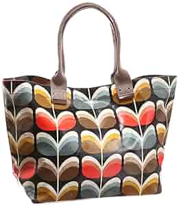 Orla Kiely オーラカイリー エナメル調バッグ クローバーモチーフ Amazon | [オーラ・カイリー] Orla Kiely シャドーステム トート
