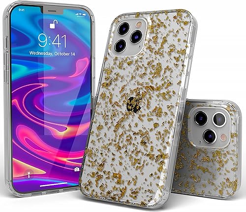 Miniatura 3 de Casely Funda para iPhone 11 Pro Max Morning Sparkle Rosa y dorado con escamas transparente Diseño clásico ultra delgado