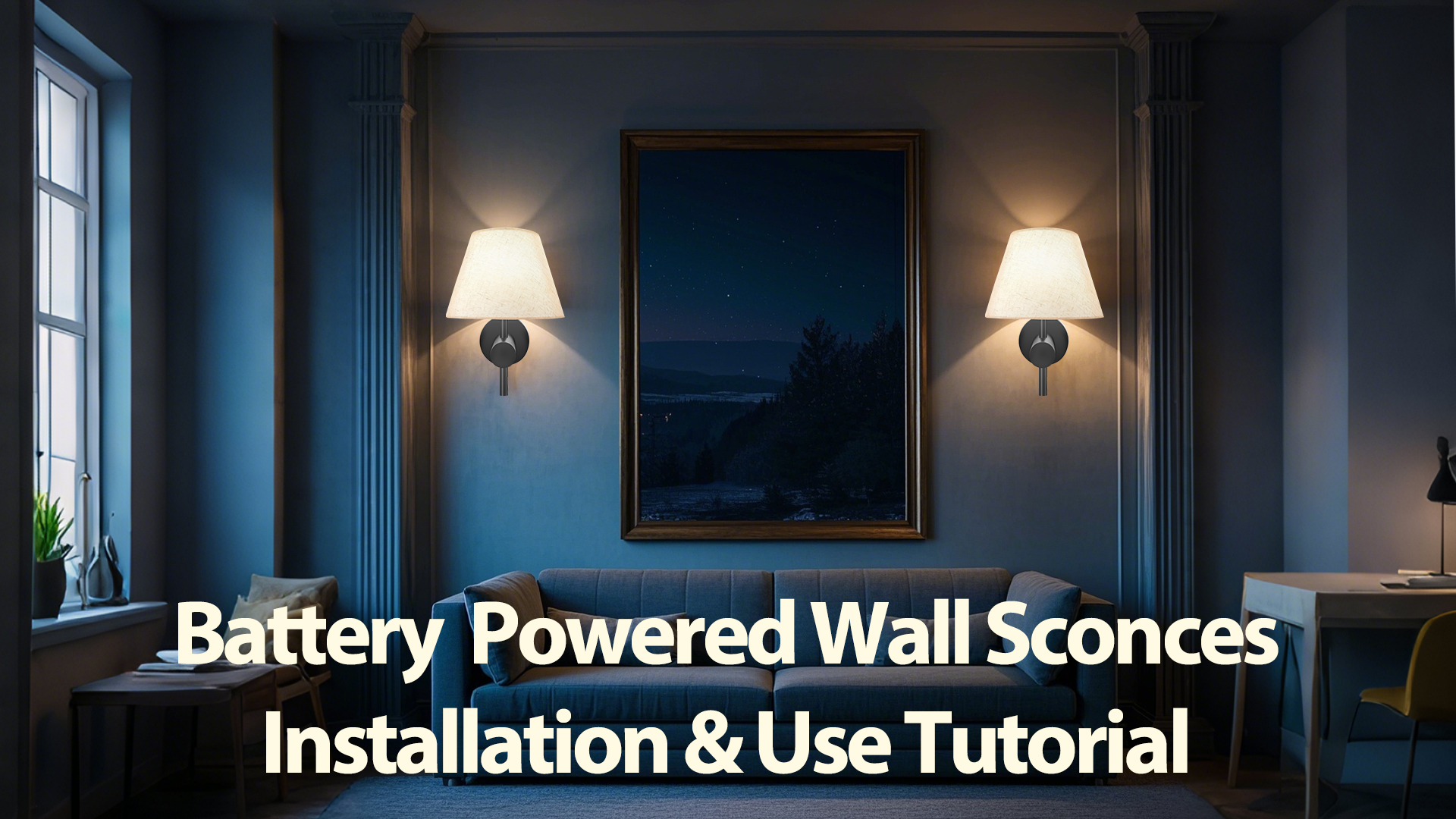 Image of Battery Operated Wall Sconce Set of 2, Gold Rechargeable Wall Lights with 10000mAh Dimmable Bulbs RGB Wireless Wall Lamps with Remote, 15 Colors for Bedroom Living Room Hallway Wall Decor