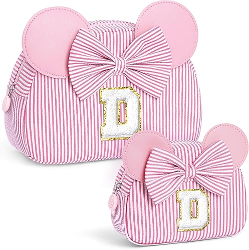 Vista 45 de Regalos de Navidad para niñas, bolsa de maquillaje con inicial, bolsas de cosméticos, bolsa de maquillaje de viaje, regalos de cumpleaños Azul