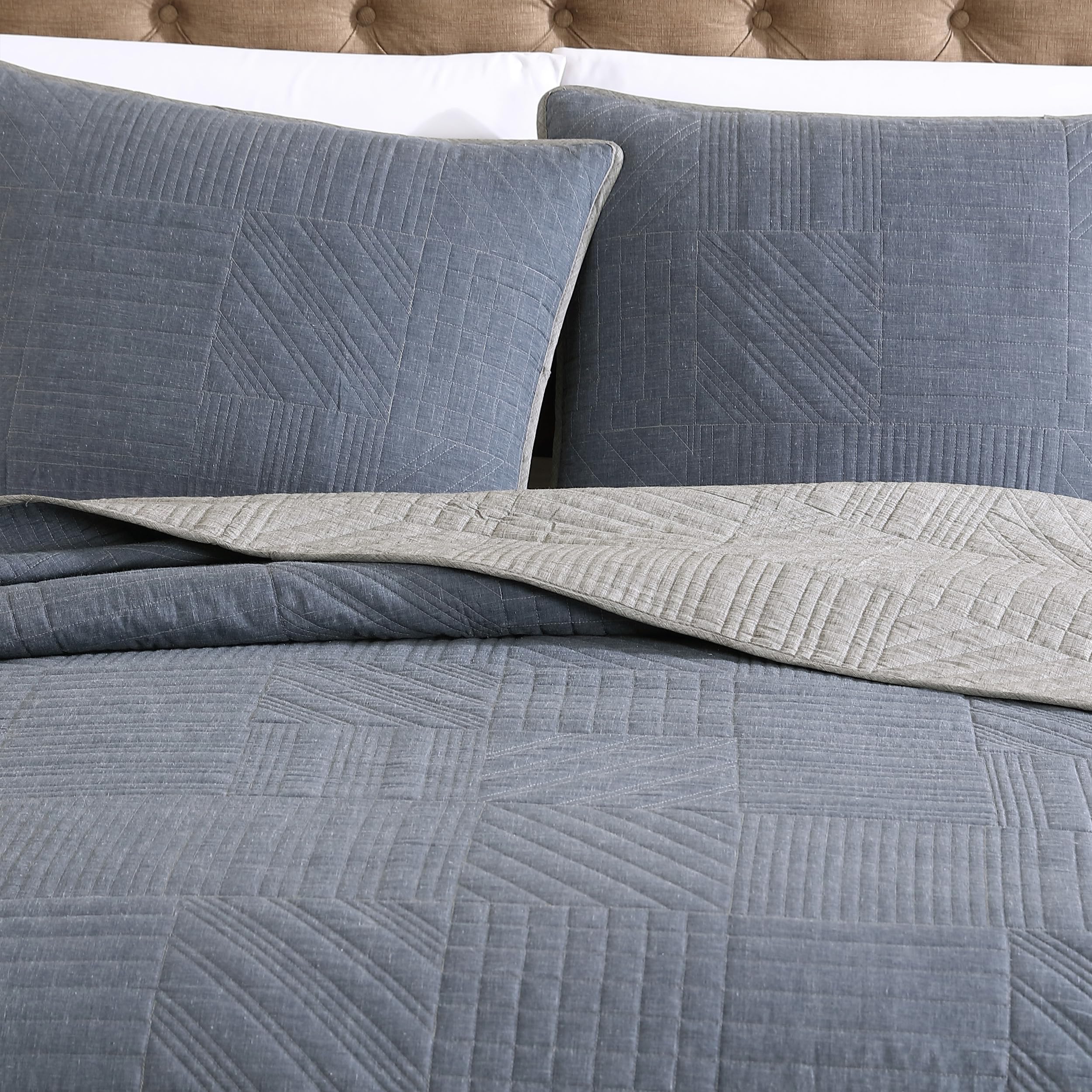 Eddie Bauer Hidden Lake Quilt Set, Twin, Blue