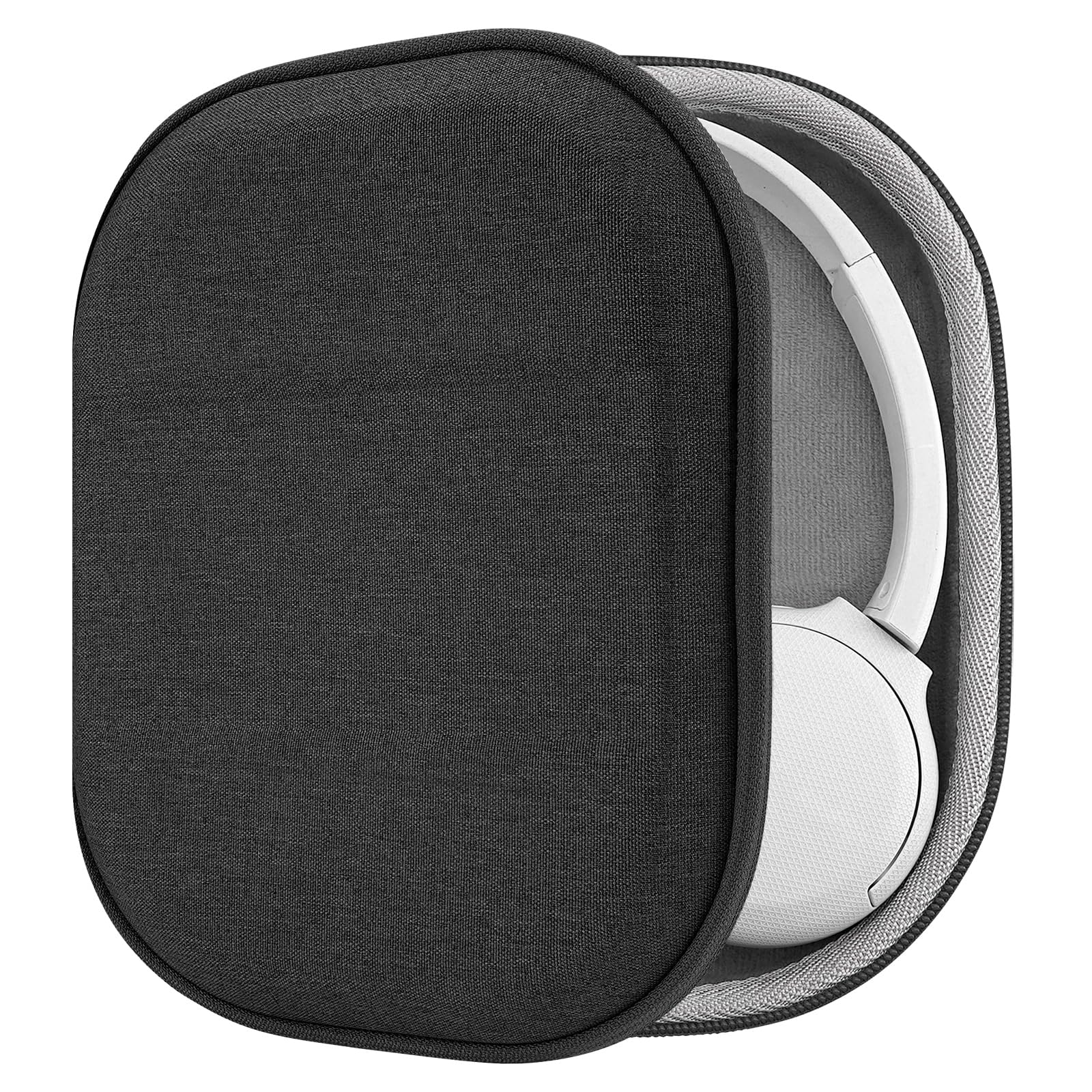 Geekria Shield Headphones Case Compatible with Sony WH-CH520, WH-CH510, WH-CH500, Replacement Hard Shell Travel Carrying Bag with Cable Storage (Dark