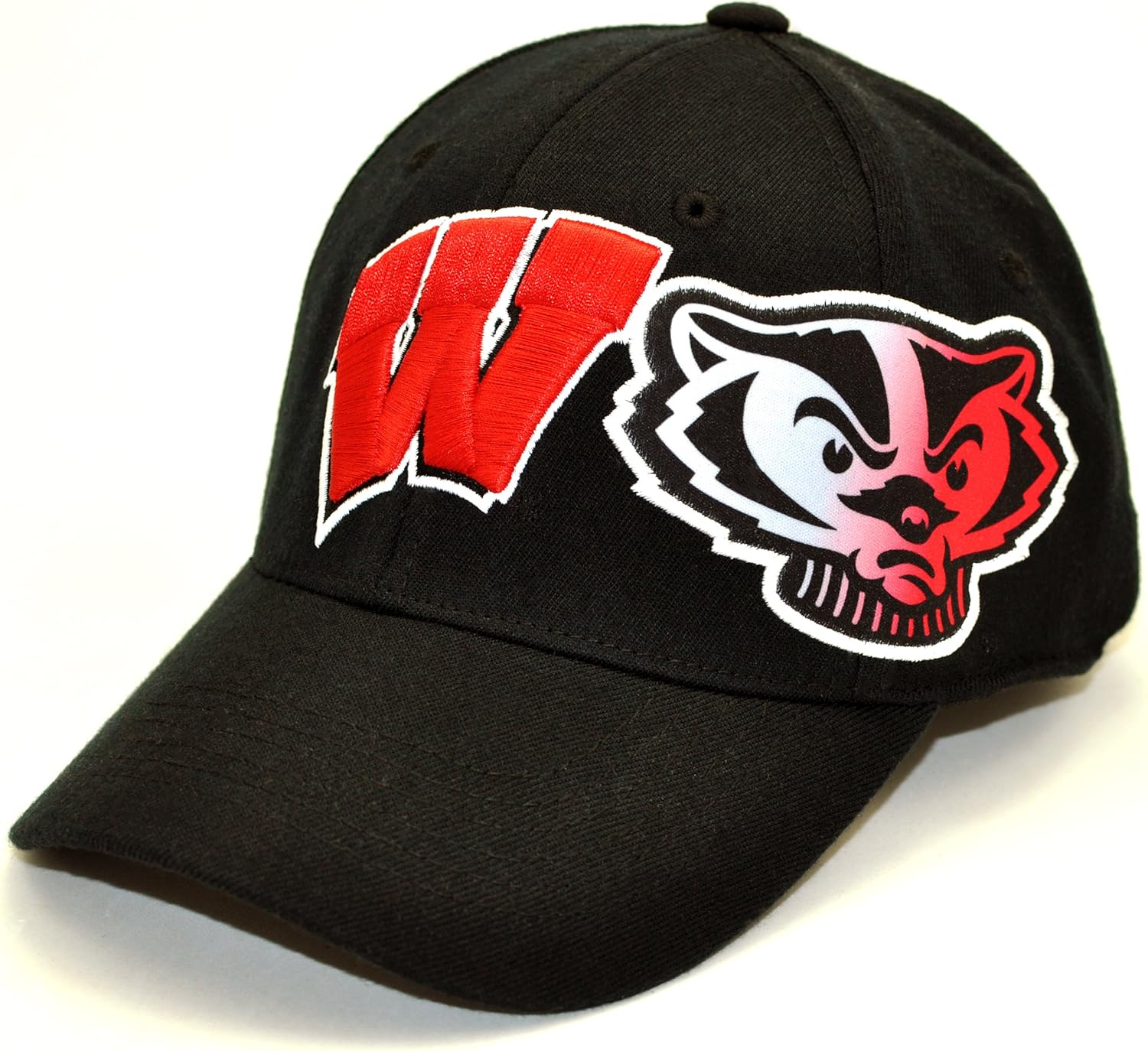 NCAA Wisconsin Badgers Men's Free Agent 1 Fit Cap (Black