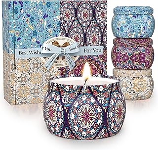 25 Living Room Candle Decor Ideas That Create Cozy Evenings 61 TranquilBliss Scented Candle Set, 4 Pack Soy Wax Candles, 120H Burn Time...
