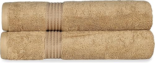 Superior Juego de 2 toallas de baño de algodón egipcio, toallas de cuerpo de gran tamaño para adultos y niños, toalla grande para baño, ducha, baño