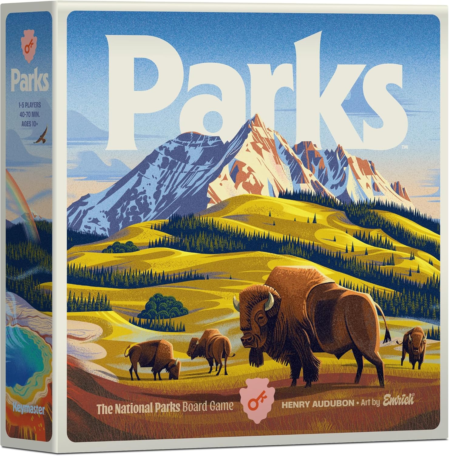 Keymaster Games Parks Base Camp | Beautiful Strategy Game for Families, Adults or Solo | Best Board Game for Nature, Outdoors, and Hiking | The US National Parks Game | Ages 10+ | 1-5 Players