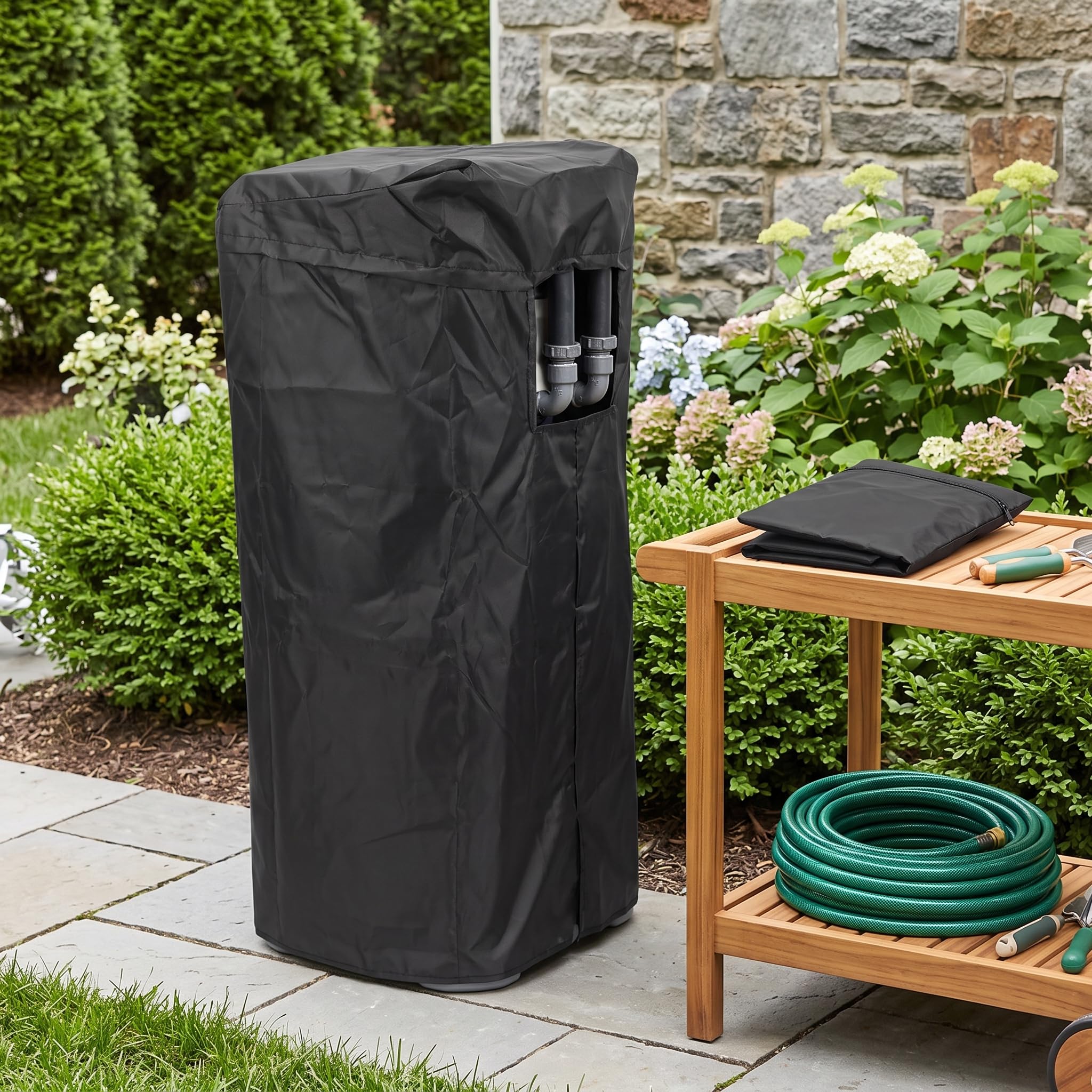Alomejor Housse Anti-poussière pour Adoucisseur D'eau, Protection Complète pour Différents Types D'adoucisseurs, Housse D'adoucisseur de Grains en Tissu Oxford pour Ménage 21x16x48 Pouces