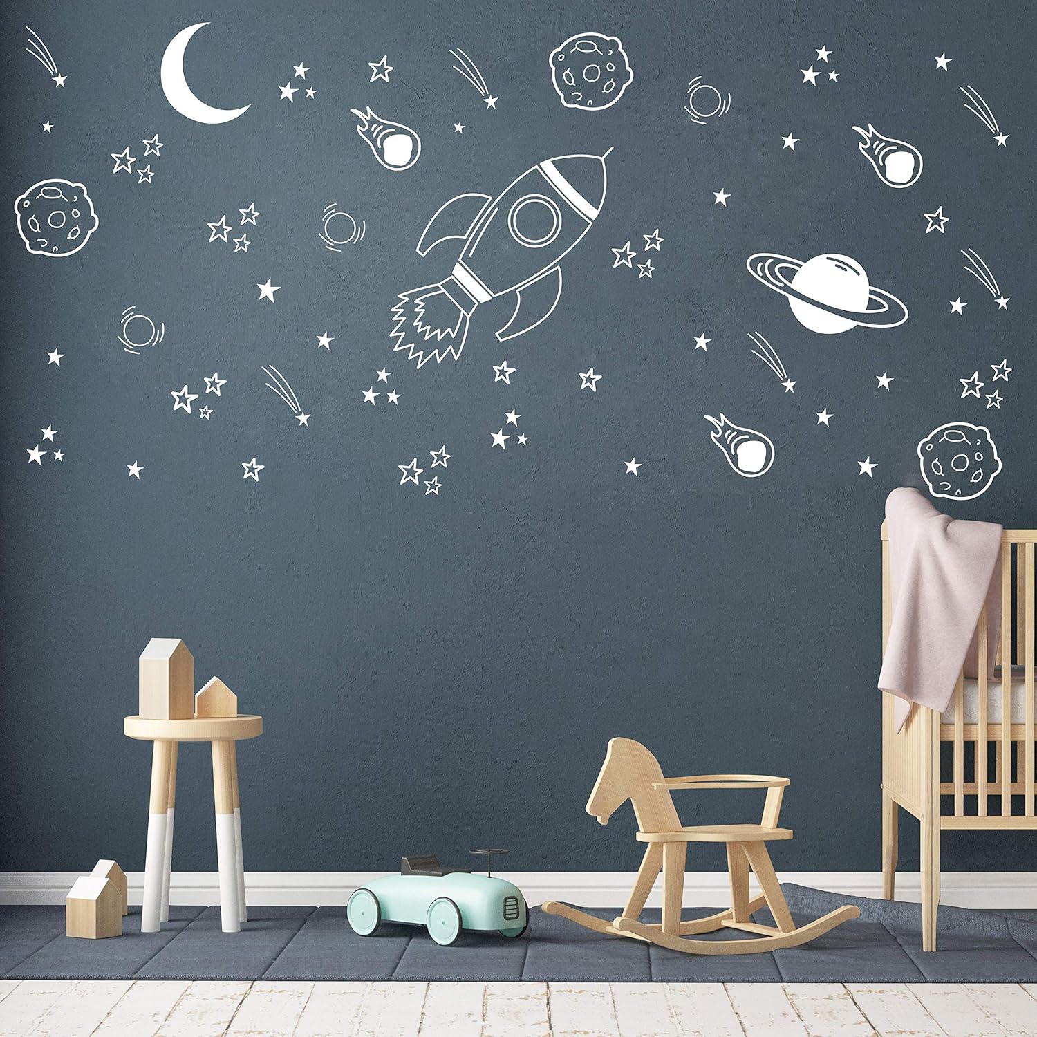 space nursery wall decor