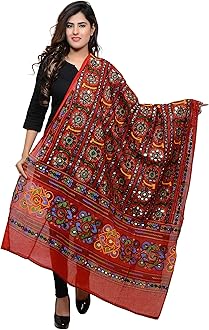 Banjara IndiaWomen's Cotton Stoles & Dupattas Kutchi Bharchak Free Size