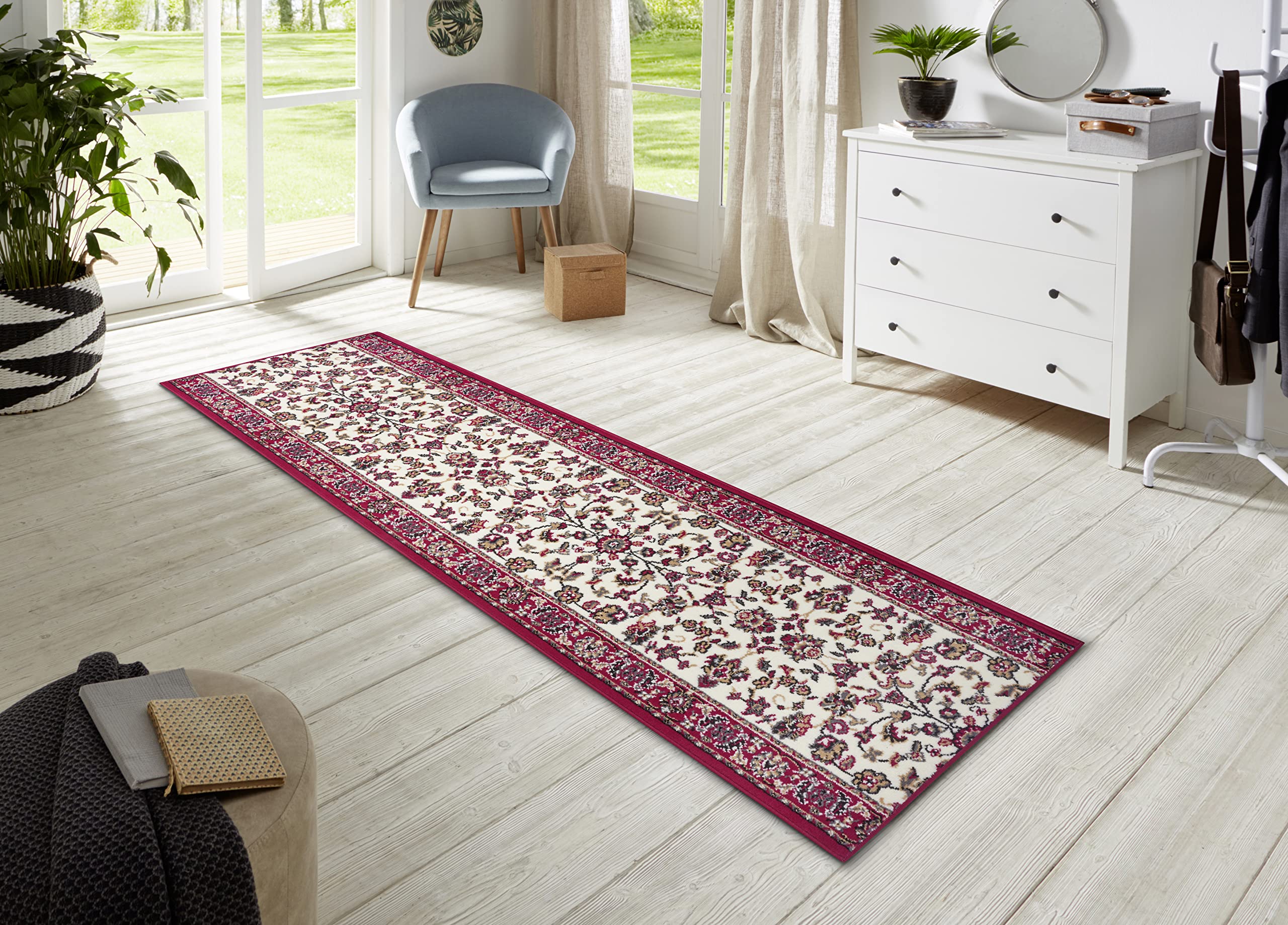 Essential - Split Pea - Roestrood, Tapijtloper 80 X 250 Cm Loper Roestrood Groot Vloerkleed Rvd33431
