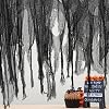 Watayo 500 x 59 Inch Halloween Spooky Cloth, Black Large Size Halloween Scary Creepy Cloth, Windows Doorways Cover Gauze for Haunted House Yard Horror Themed Party Decorations