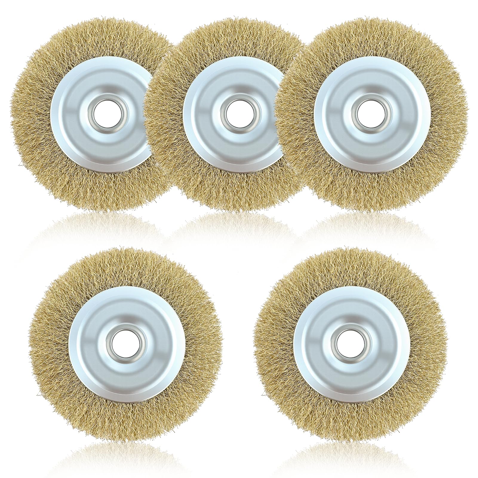 RAC814 Replacement Wire Brush for Ryobi Patio Cleaner, Block Paving Wire Brush Wheel for RY18PCA-0 & OPC1800, Joint Cleaning Metal Brush 115mm