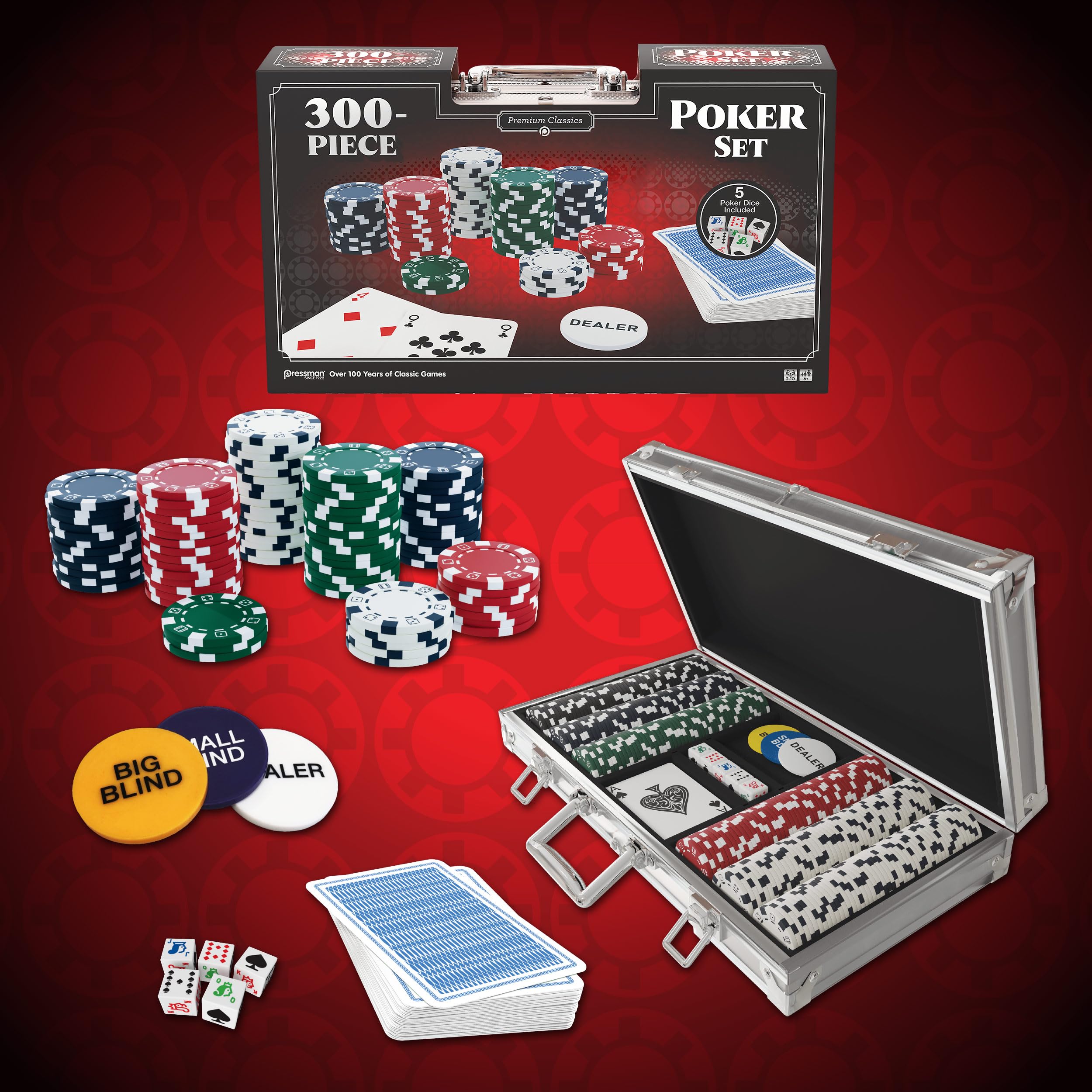 Goliath Classics 300 szt. Poker Chip Set w aluminiowej walizce