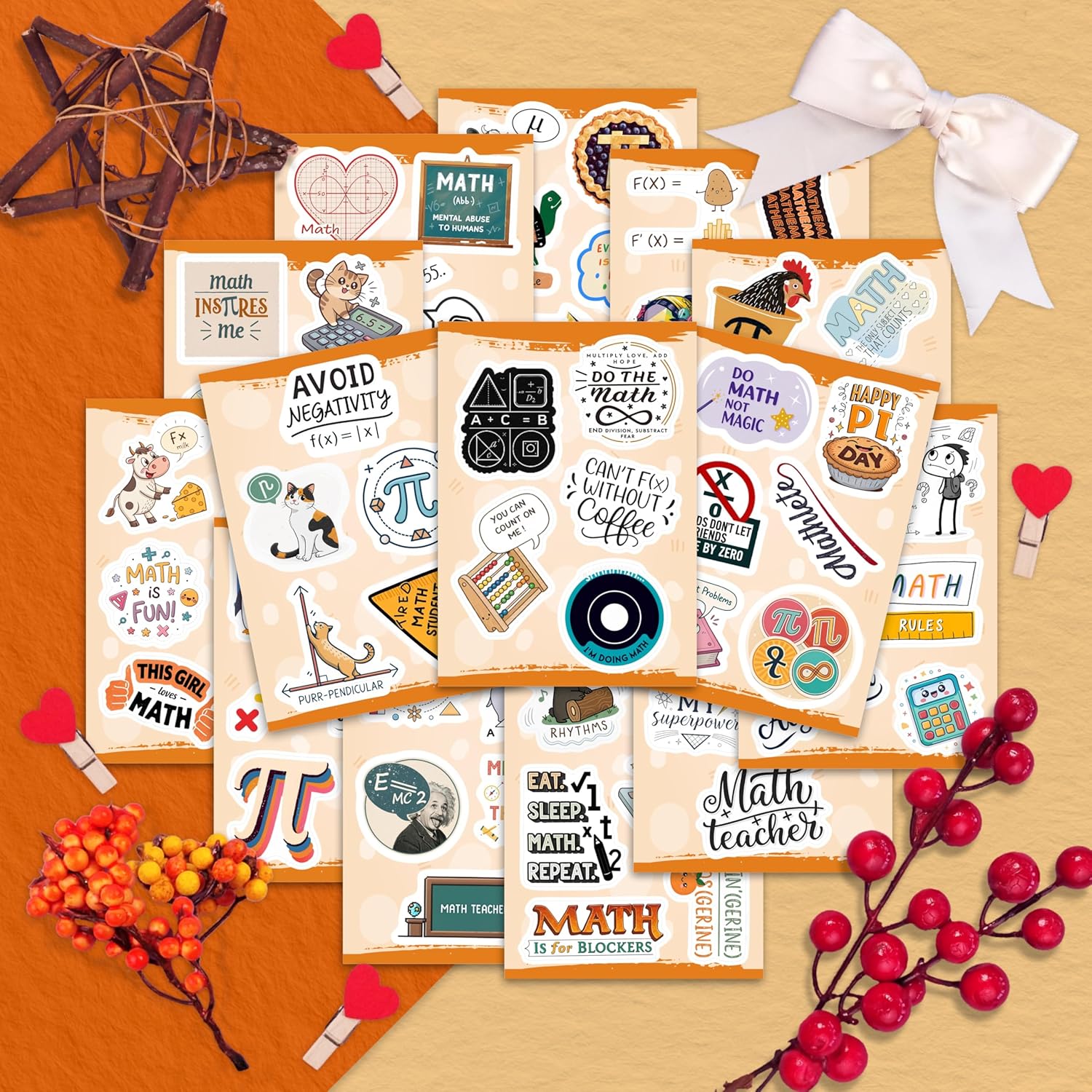 100Pcs Math Stickers for Laptops & Water Bottle - Funny Math Gifts, Party Supplies & Decorations - Nerd Stickers — Gift for Women & Men - Image 7