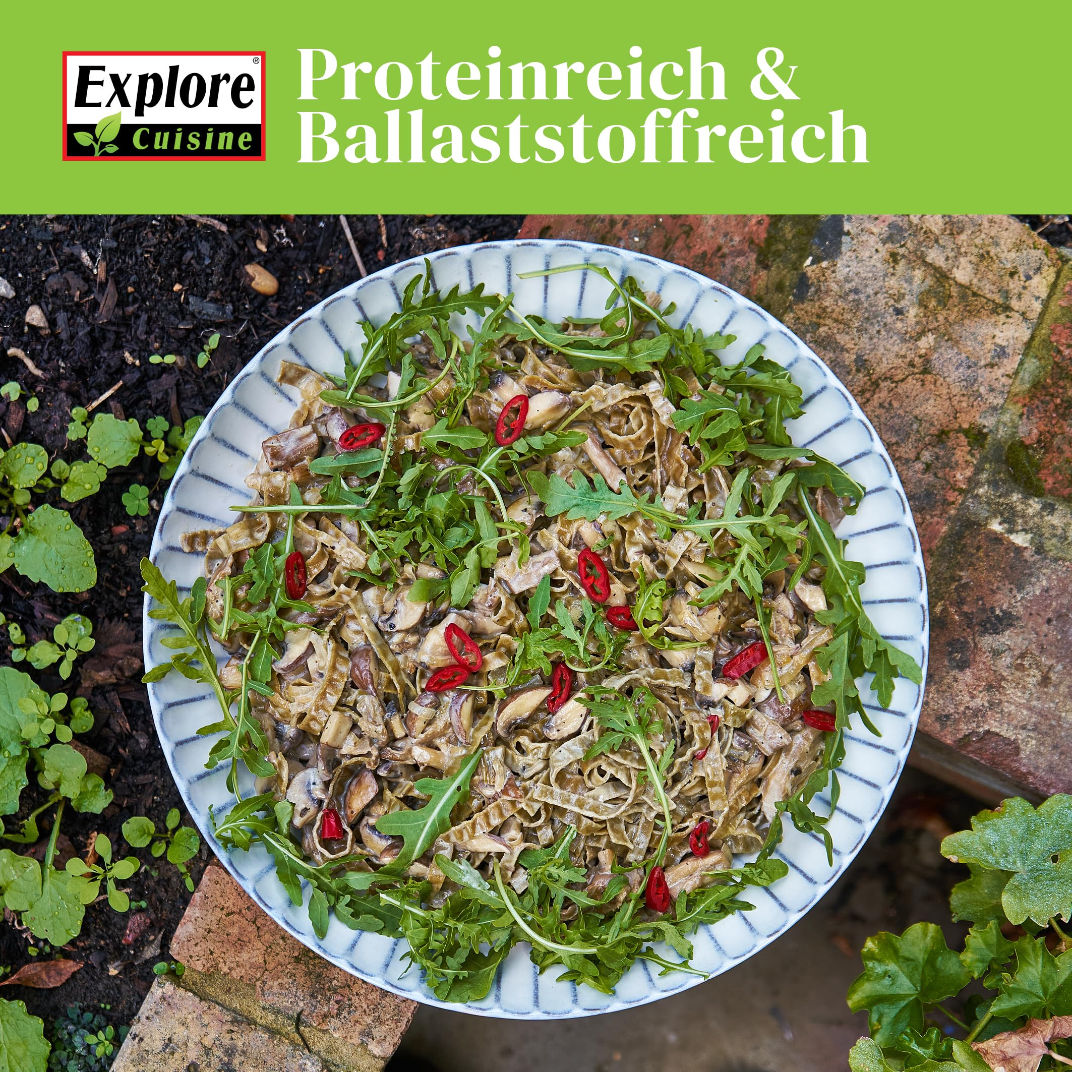 Explore Cuisine Bio Fettuccine aus Edamame & Mungobohnen, 6 x 200g | Proteinreich, ballaststoffreich, glutenfrei, low-carb, Vegan, nur 2 Zutaten hergestellt, einfach zuzubereiten, Multipack