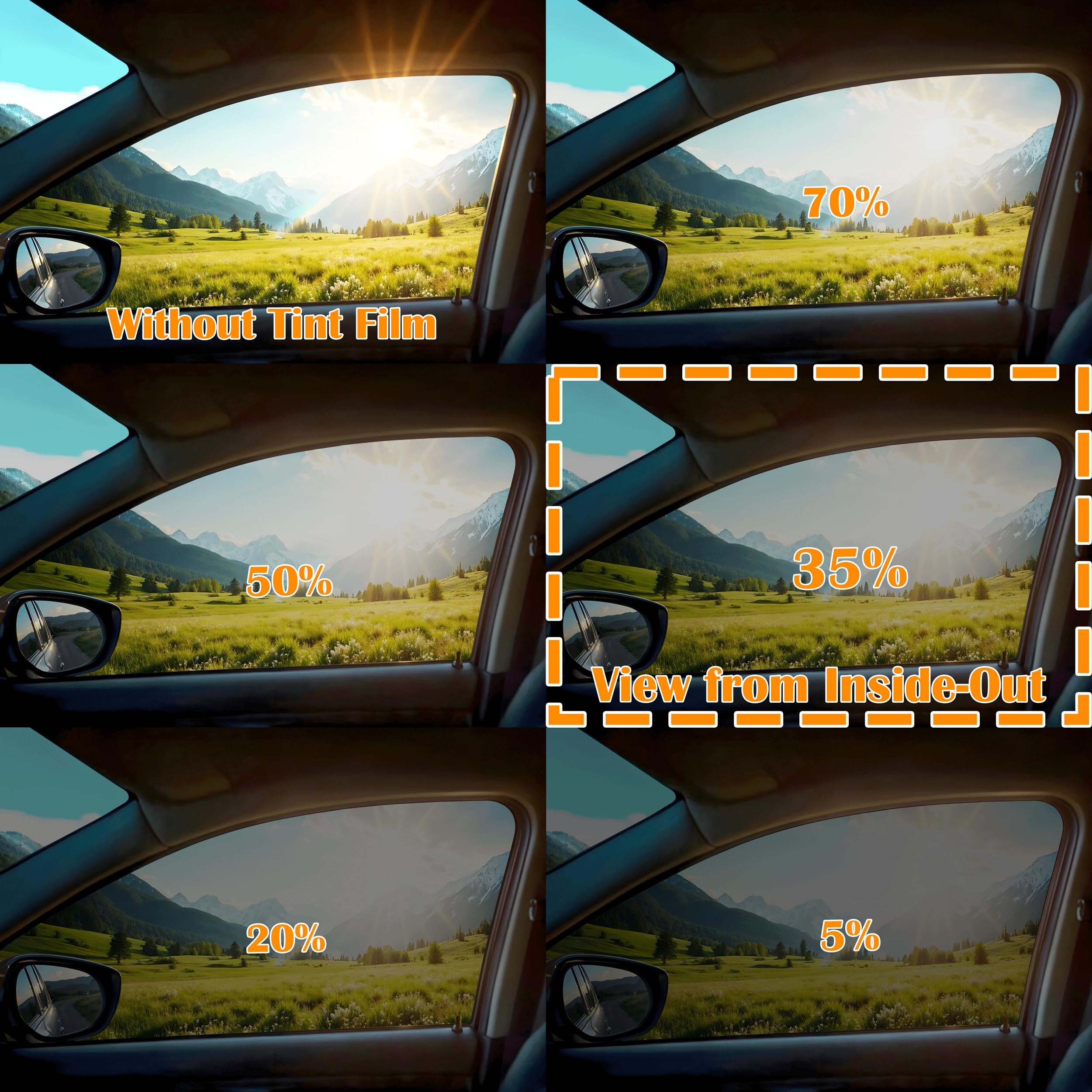 TINTCOM Film Solaire Auto Prédécoupé pour Renault Captur 5 Portes 2013-2019 - (35% Noir Fumé Moyen) - Vitres Latérales Arrière & Lunette Arrière - Ajustement sur Mesure, Protection UV