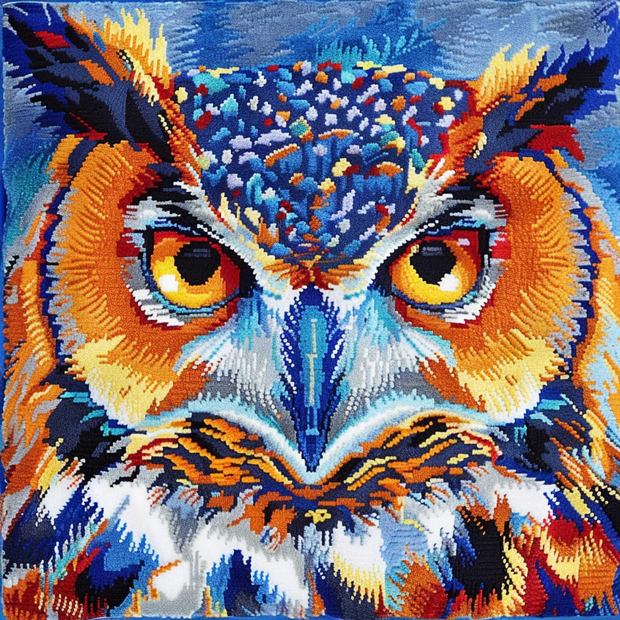 WallustrioaW Latch Hook Kits for Adults,Animal Owl