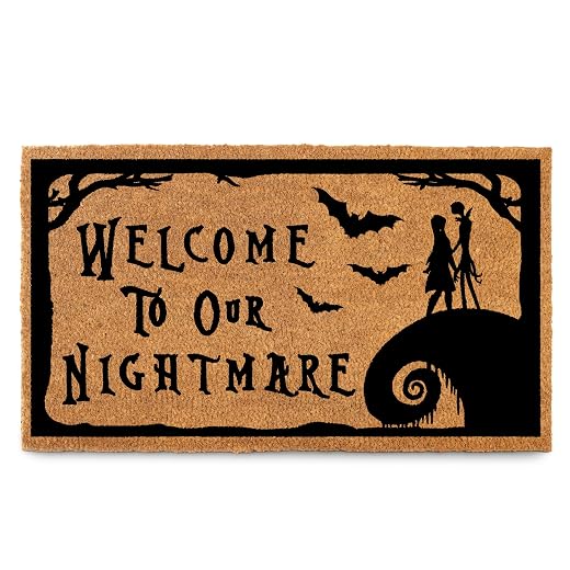 Nightmare Christmas Door Mat 30x17 Inch, Jack Door Mat, Coir Welcome Mat