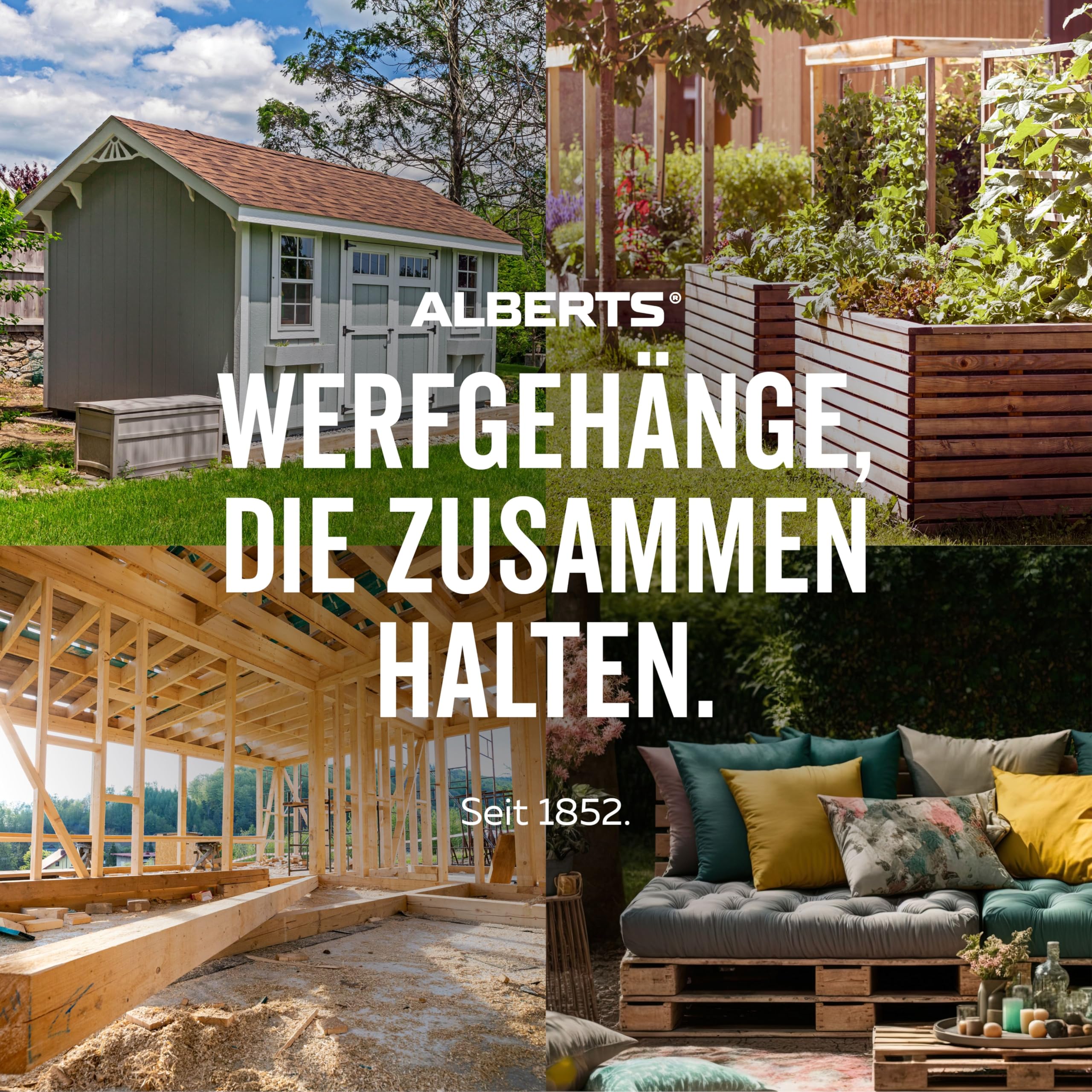 Alberts 845599 Werfgehänge | mit vernietetem Stift | galvanisch verzinkt, Dickschichtschutz | Band 600 x 45 mm | Scharnier 101 x 63 mm | 10er Set